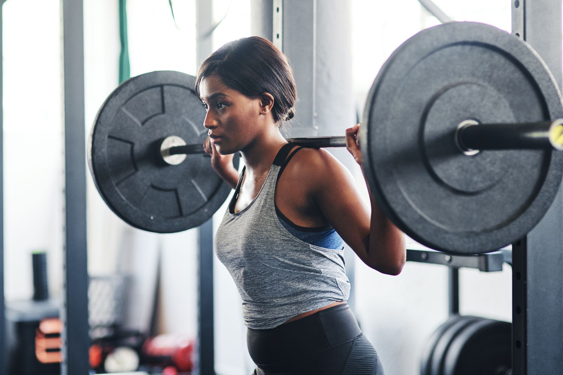 Woman lifting barbell