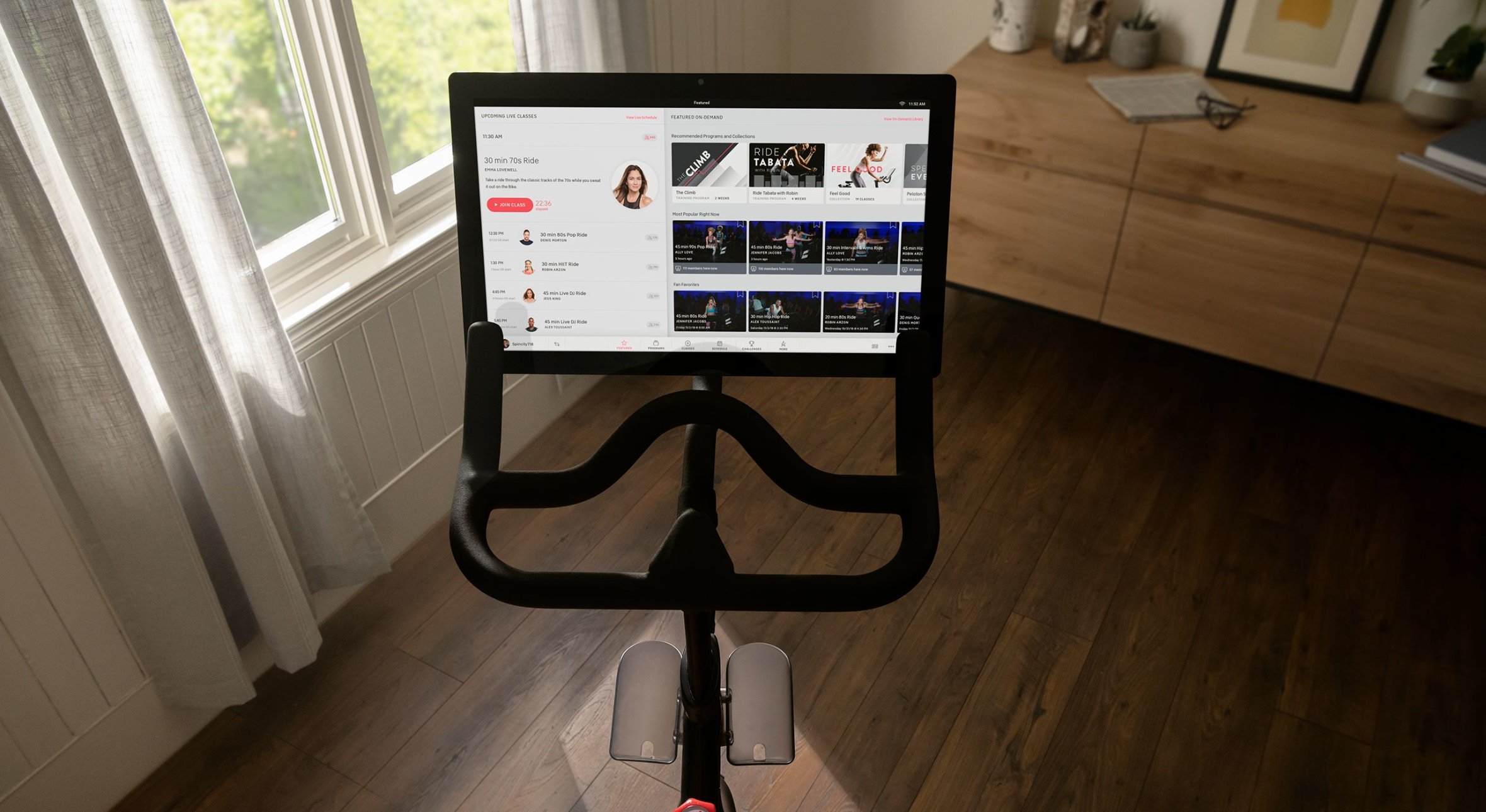 Peloton Bike im Wohnraum