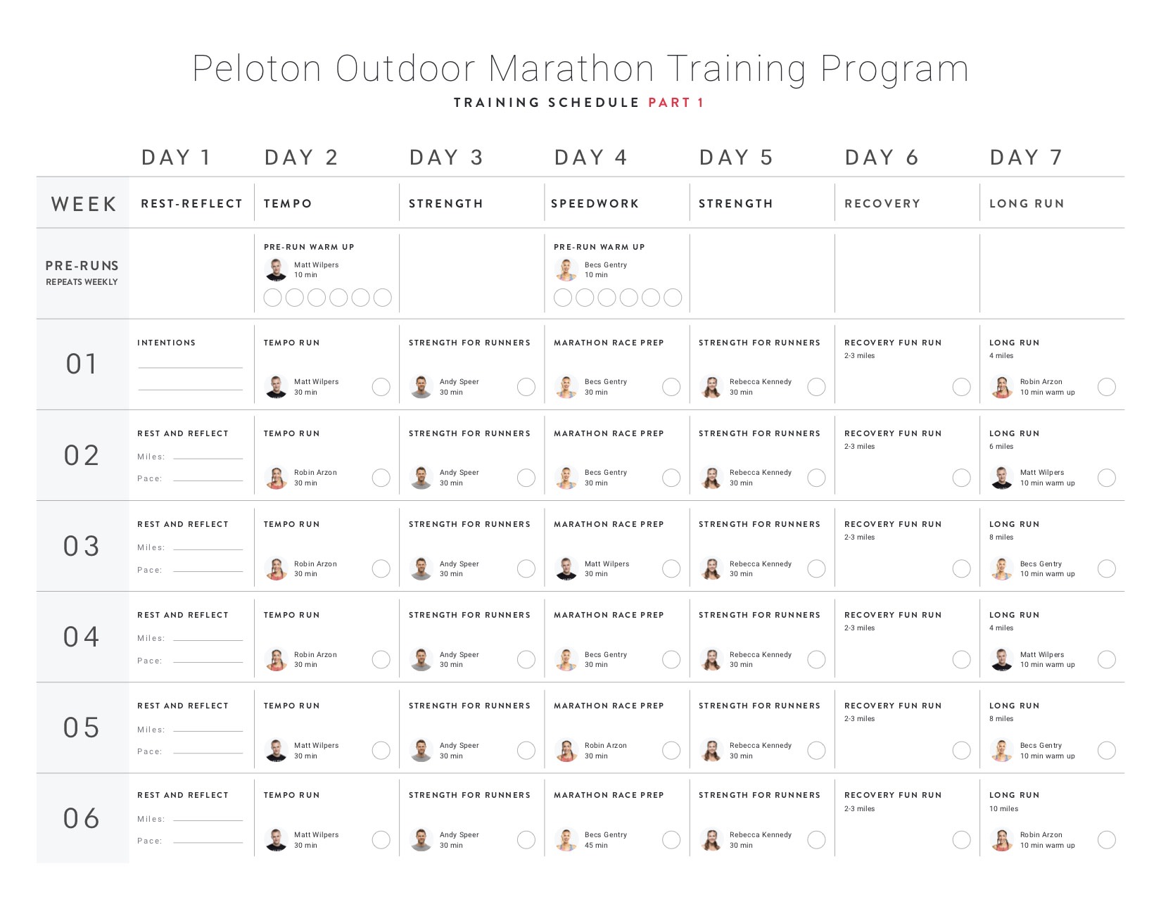 Marathon Training Plan For All Running Levels - Downloadable PDF