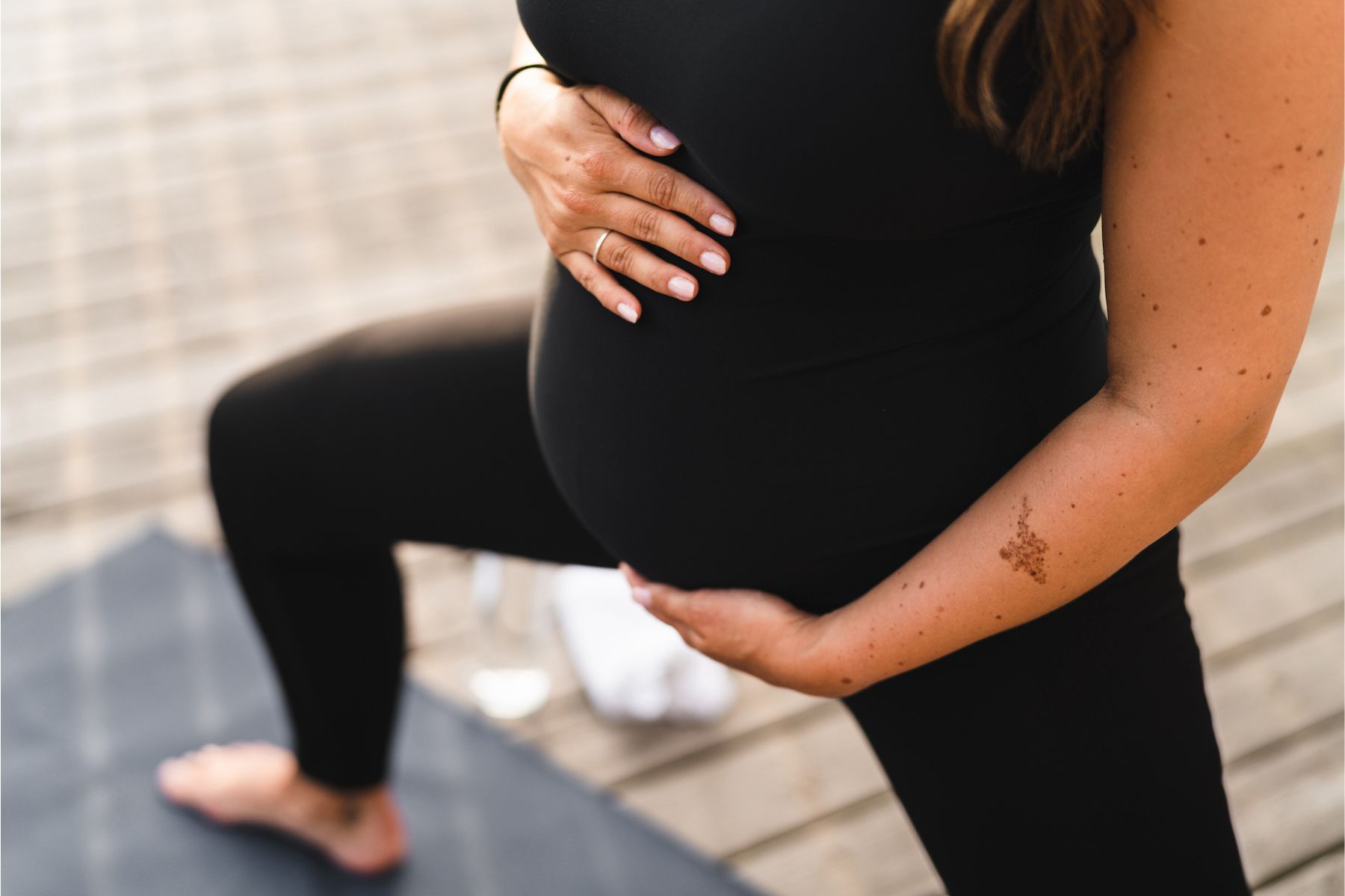 Prenatal yoga squat