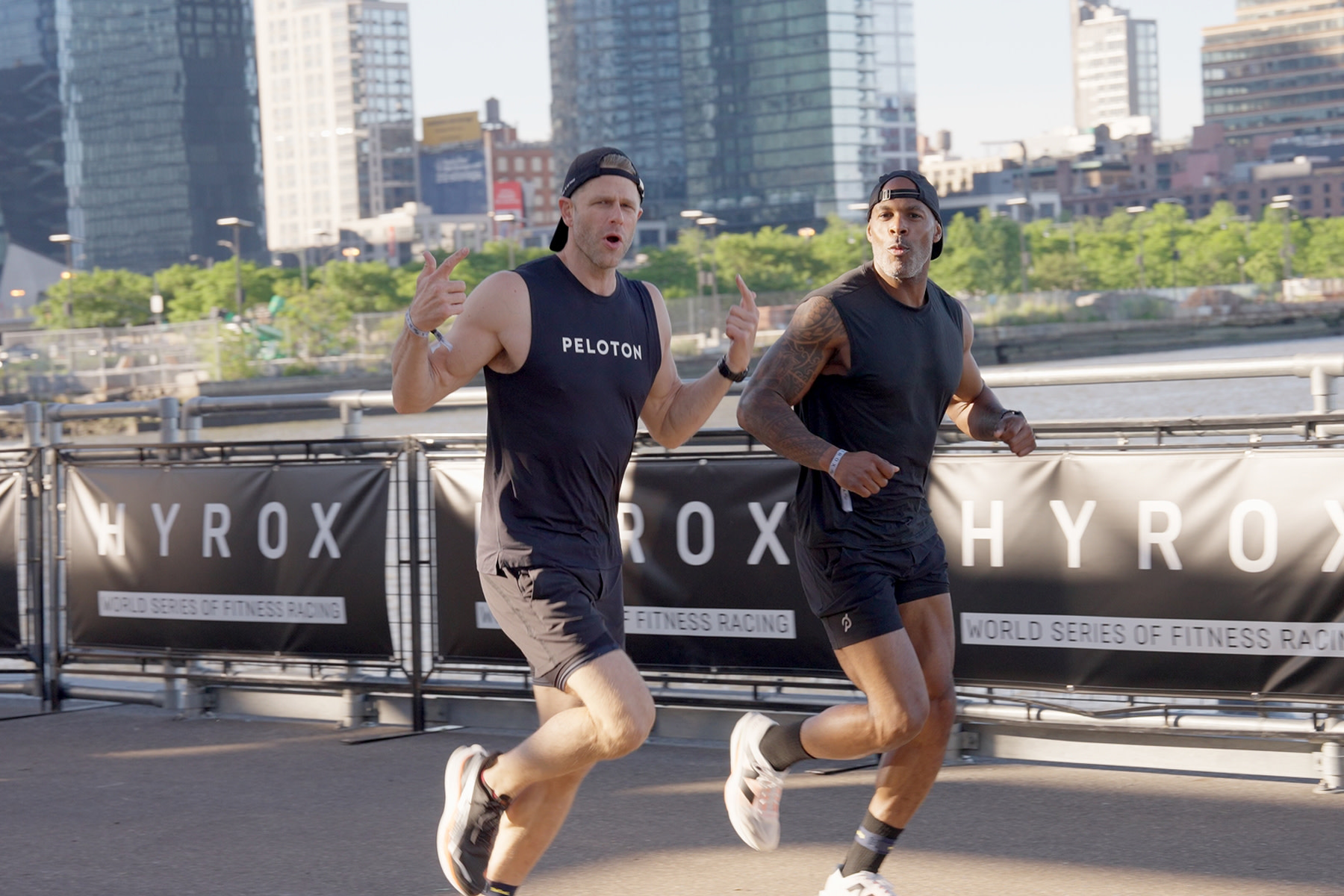 Peloton instructors Andy Speer and Adrian Williams compete in HYROX NYC