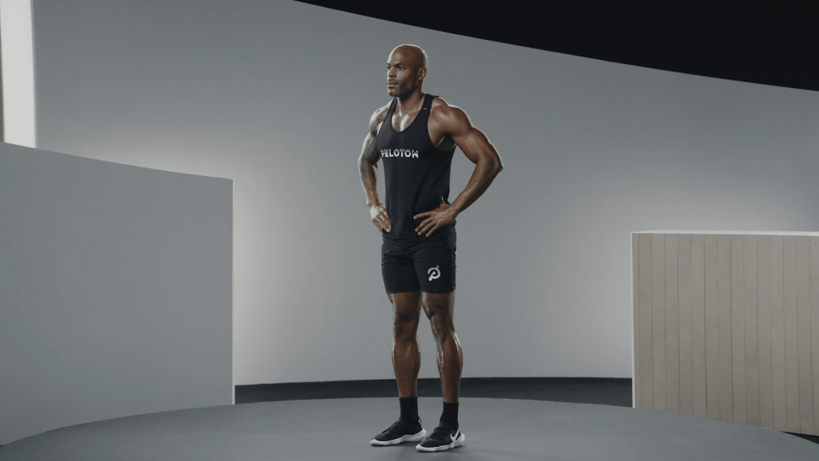 Adrian Williams demonstrates how to do a reverse lunge exercise