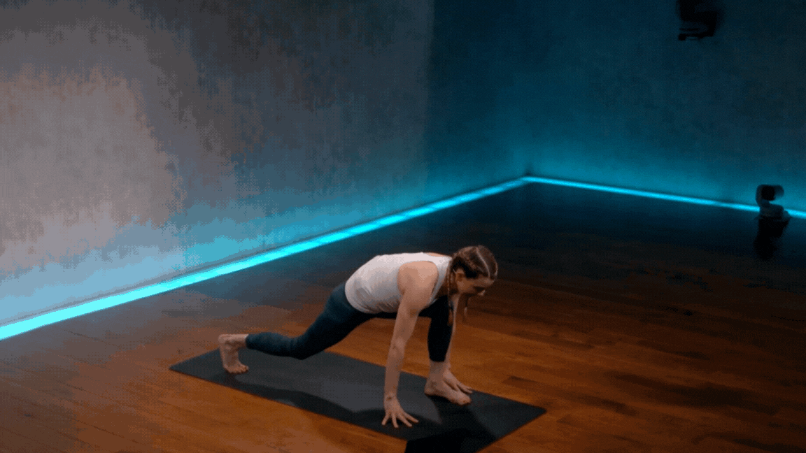 How to Do Warrior 1 Pose Kristin McGee GIF 