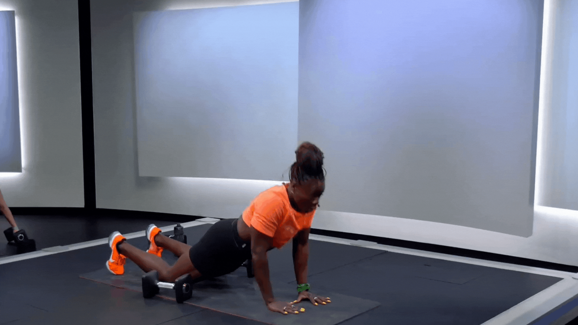 Tunde Oyeneyin doing diamond pushups