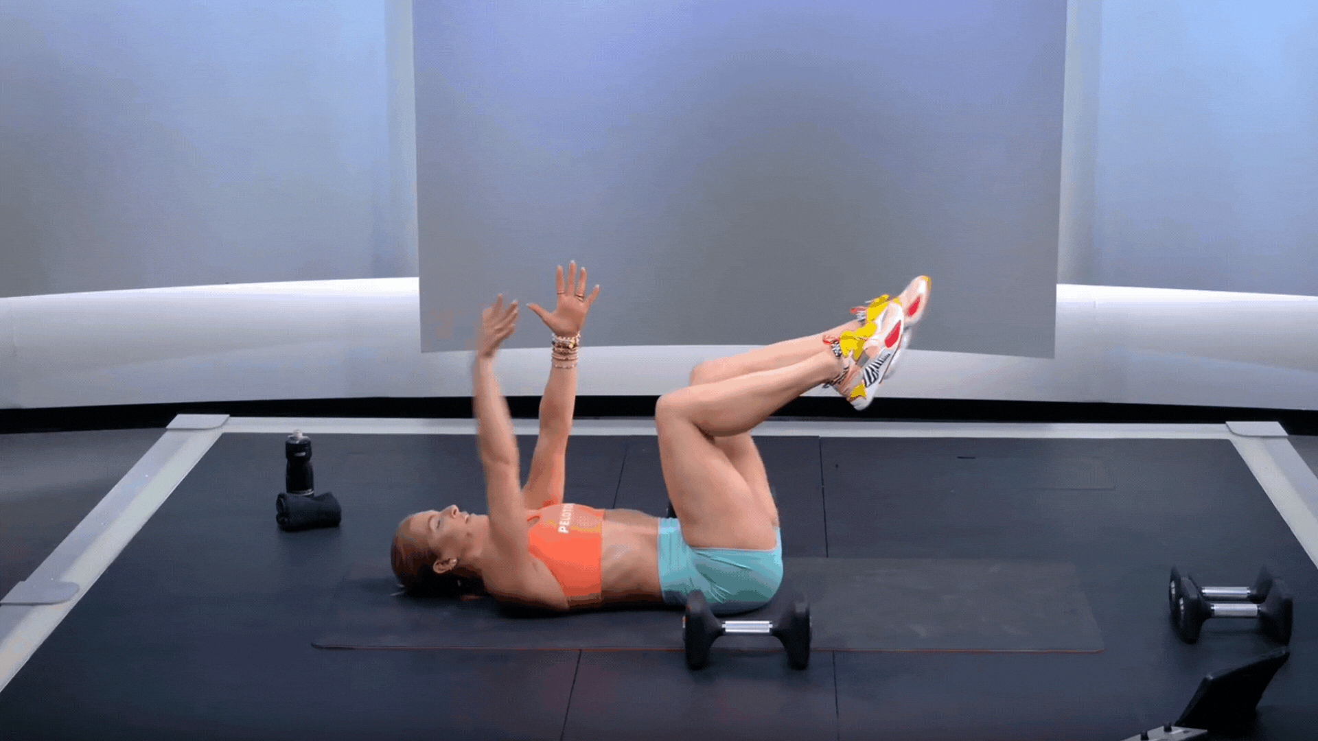 Rebecca Kennedy doing dead bugs