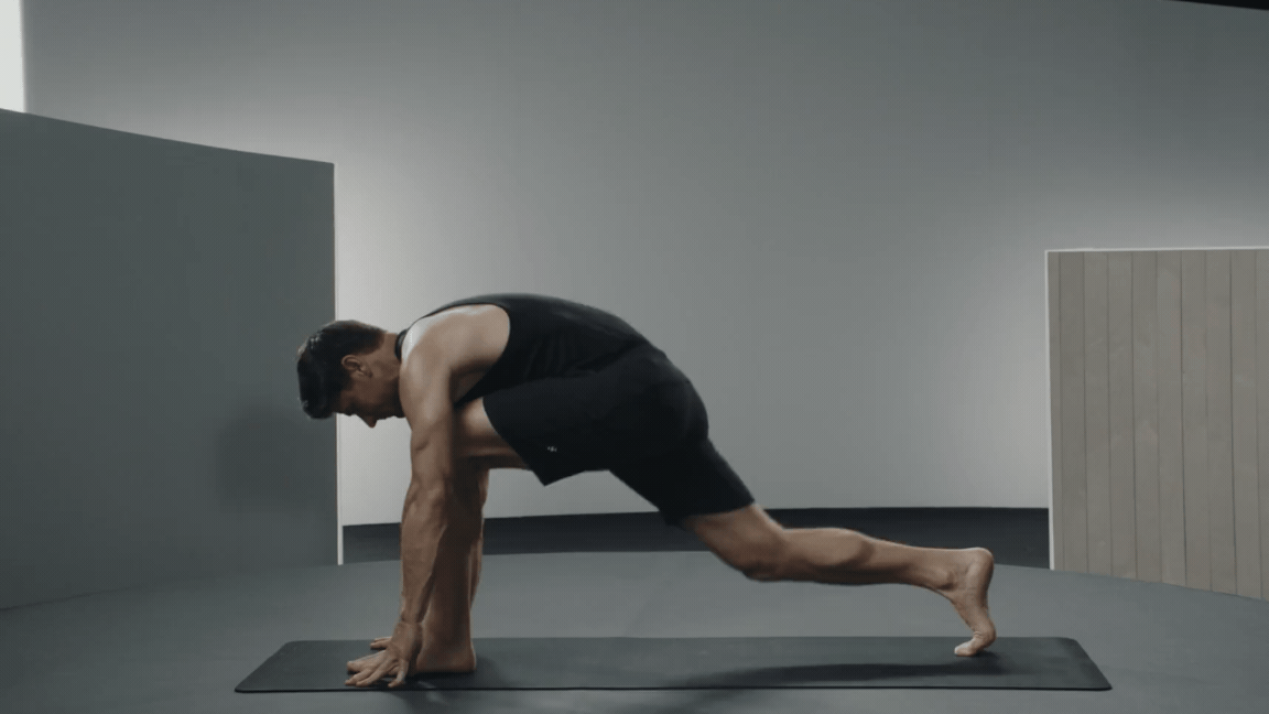 Revolved Lunge Pose GIF (Denis Morton)