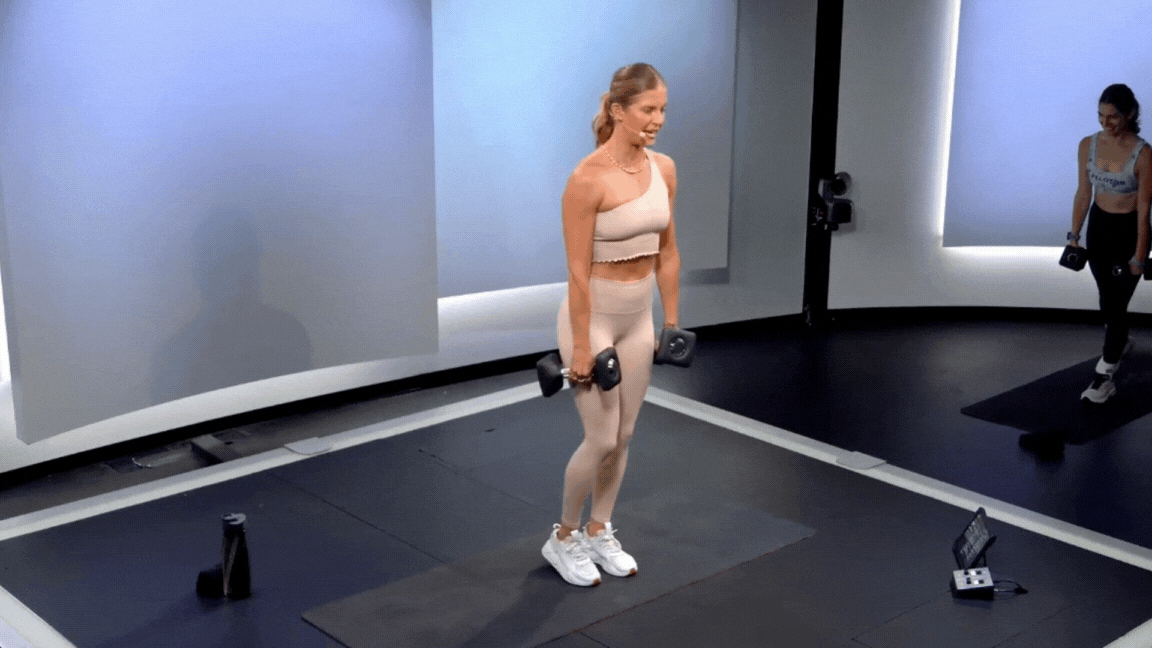 Peloton Instructor Rebecca Kennedy Single Leg Deadlift GIF 