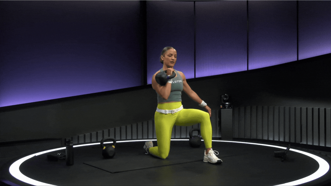 Half-Kneeling Kettlebell Press | The Output by Peloton