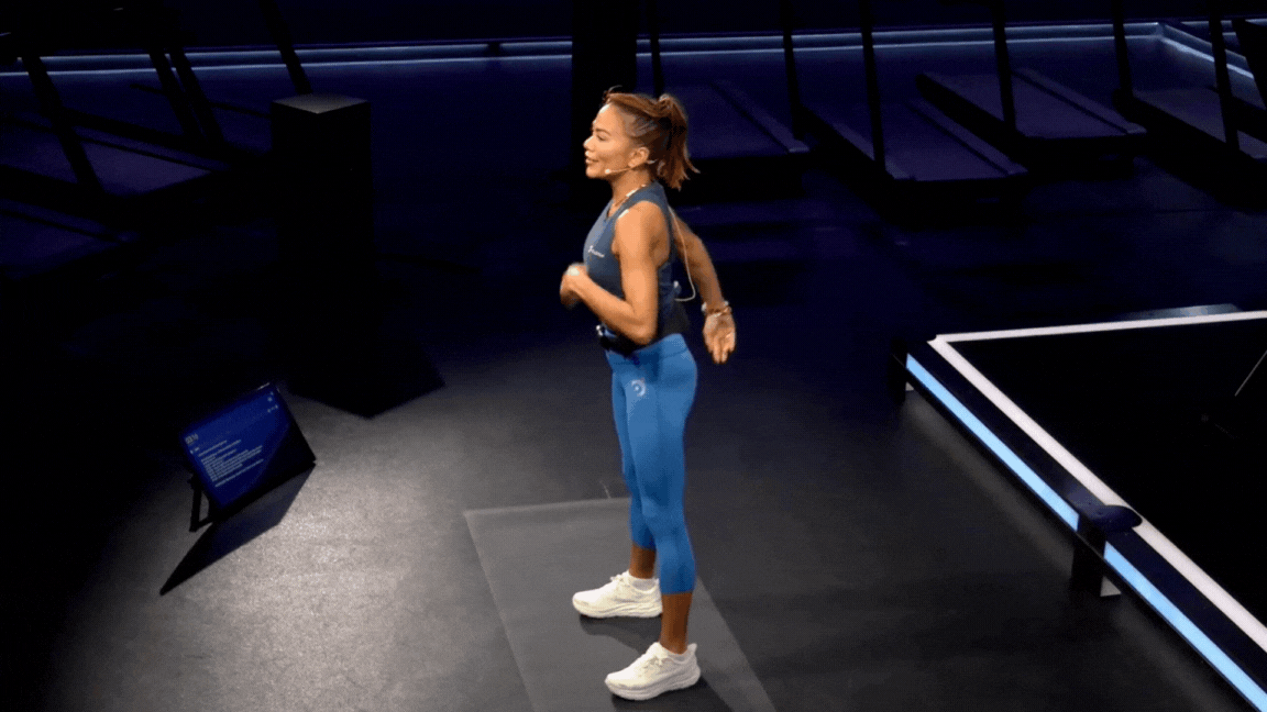 Susie Chan calf raises GIF