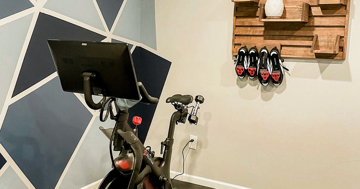 Cycling Organizer - peloton inspired shelf