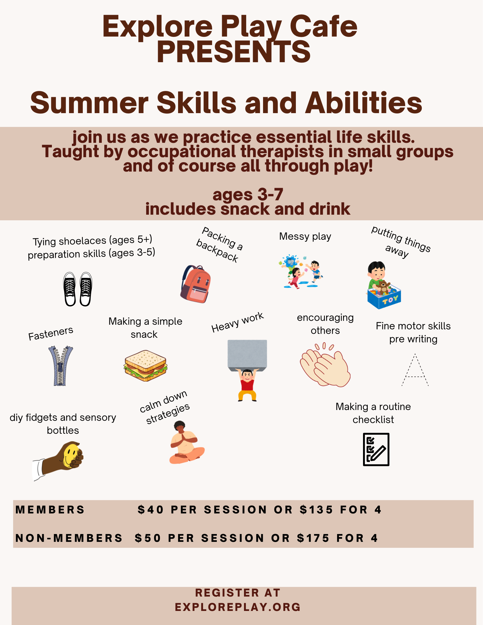 Summer Skills and Abilities- Fridays