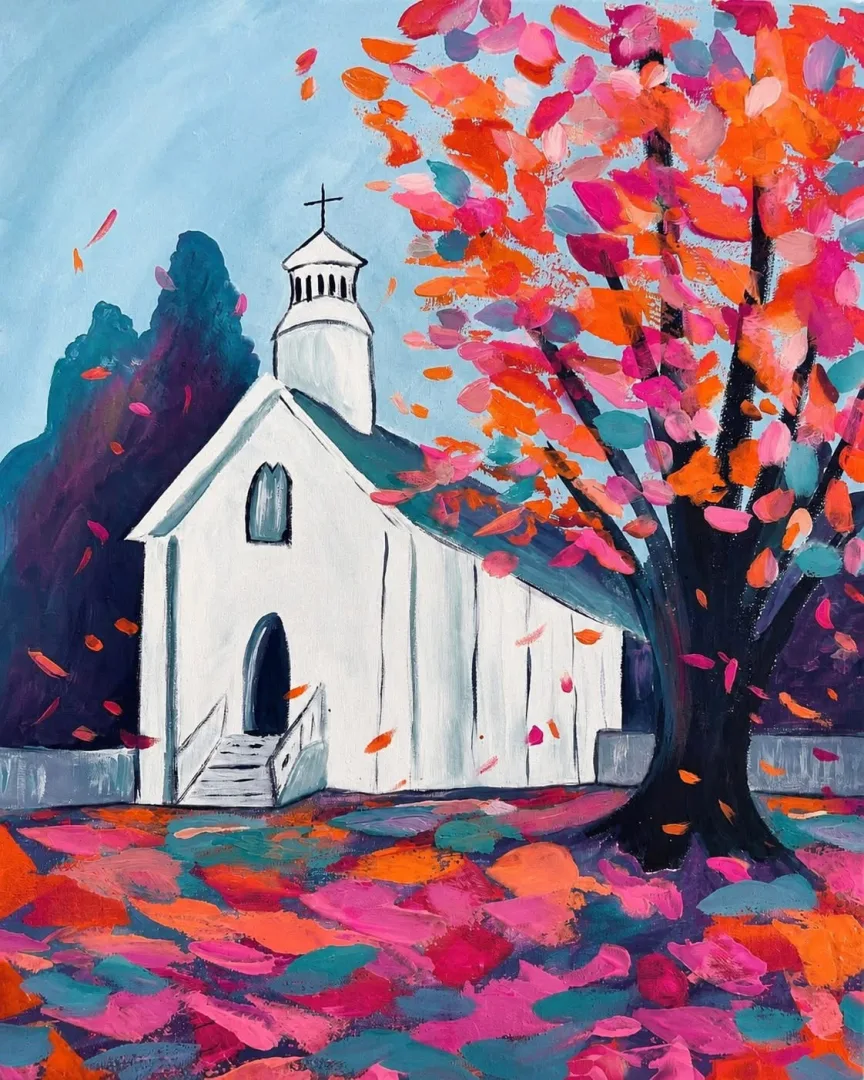 Autumn Church in Color: Adult Paint Night