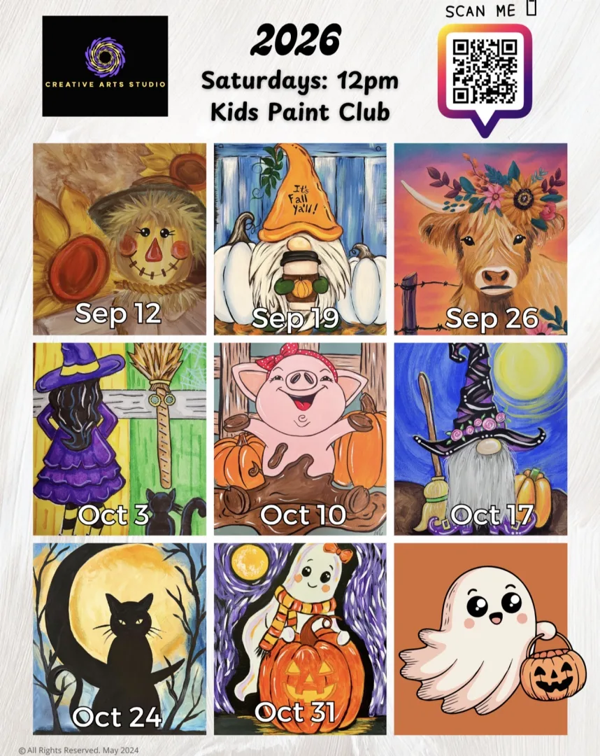 Saturday Paint Club: Ages: 5-12