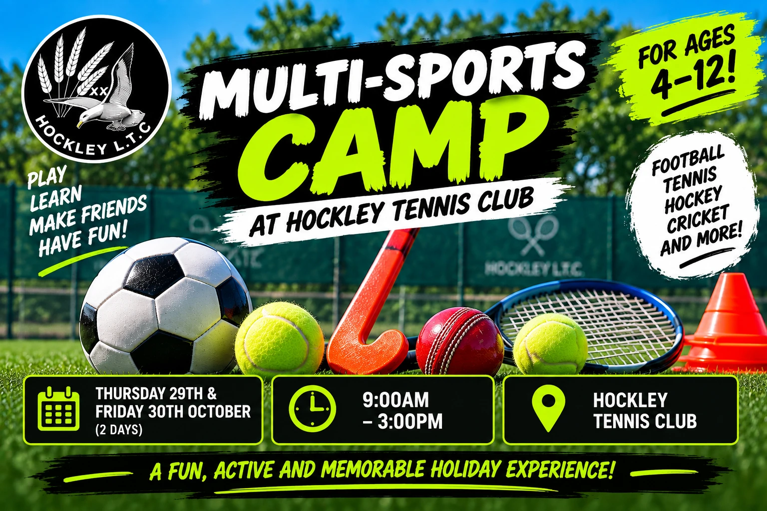 Week 2 October Multi sports Camp 2 days