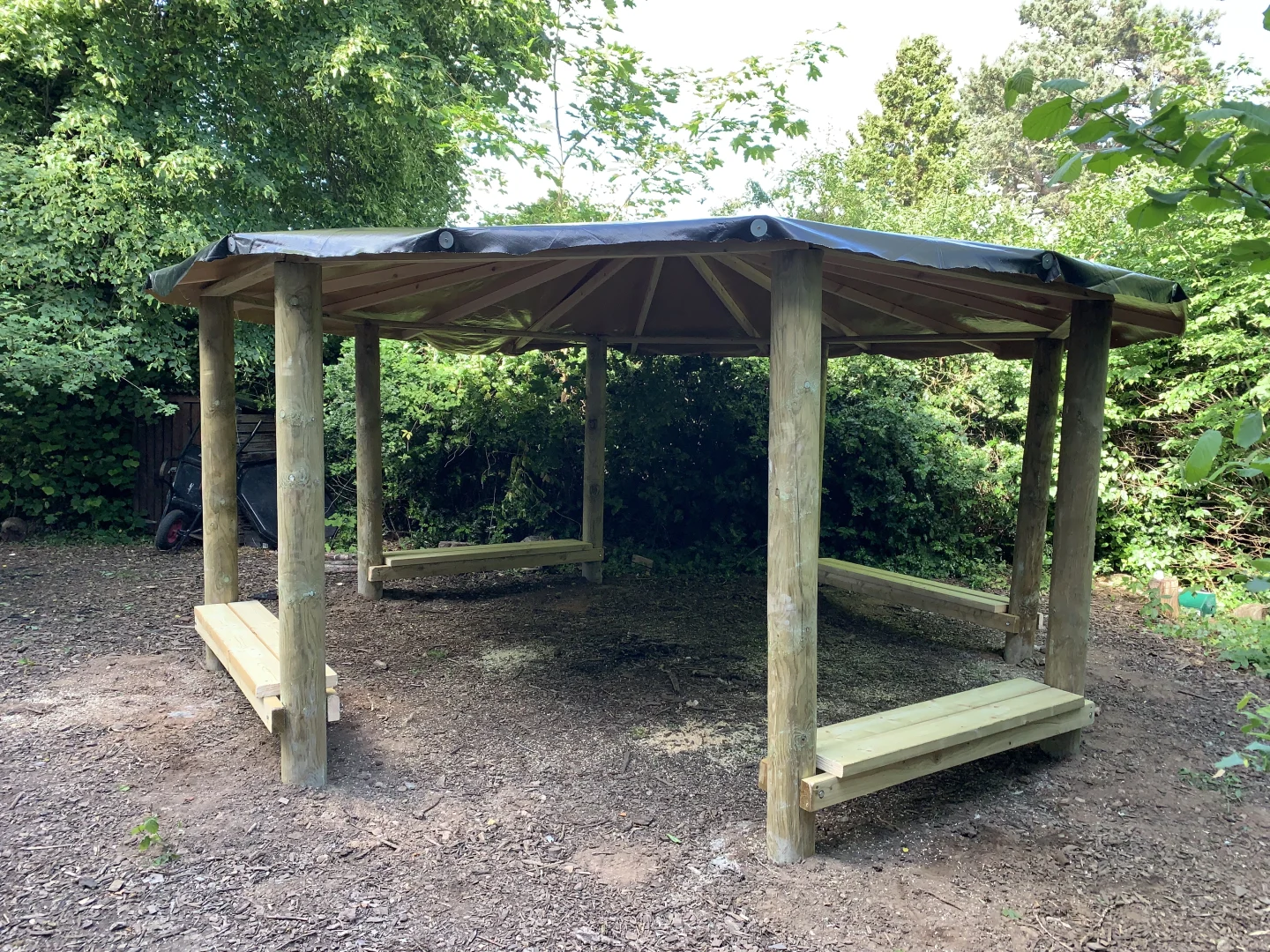 Supply, Construct Forest School, Green Site Rustic Shelter at Your Setting.