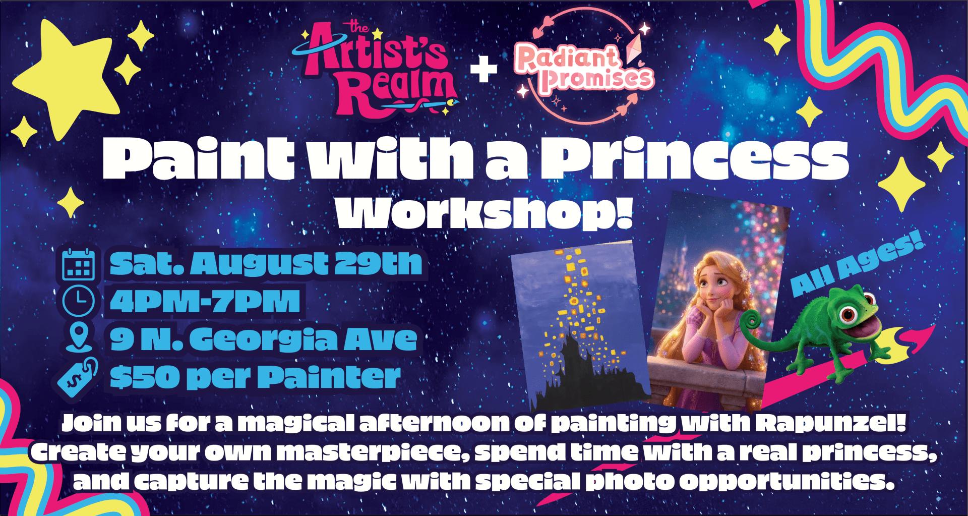 Painting with a Princess! with Kait & Rapunzel