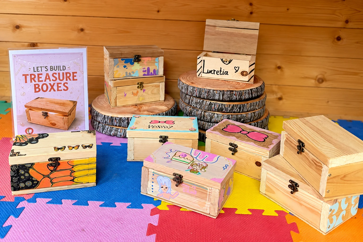 Colourful Wooden Treasure Box Workshop Display.png