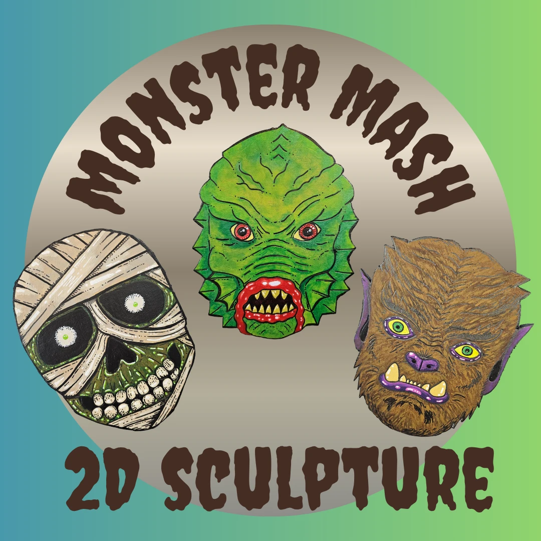 Monster Mash 2D Sculptures