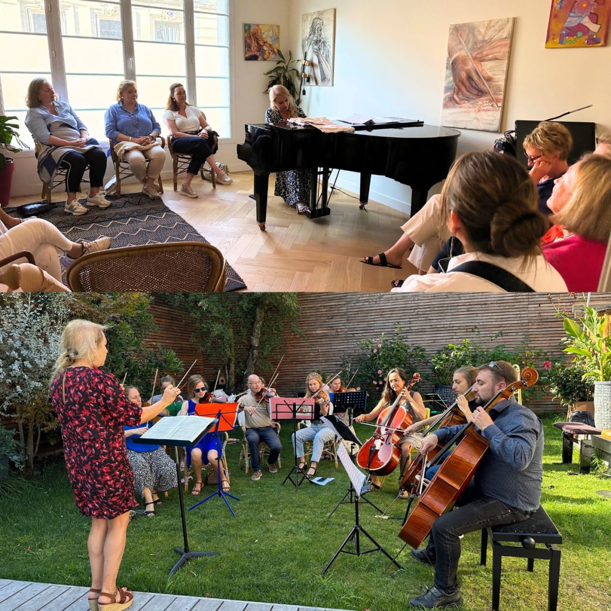 An intimate concert with piano and string ensemble