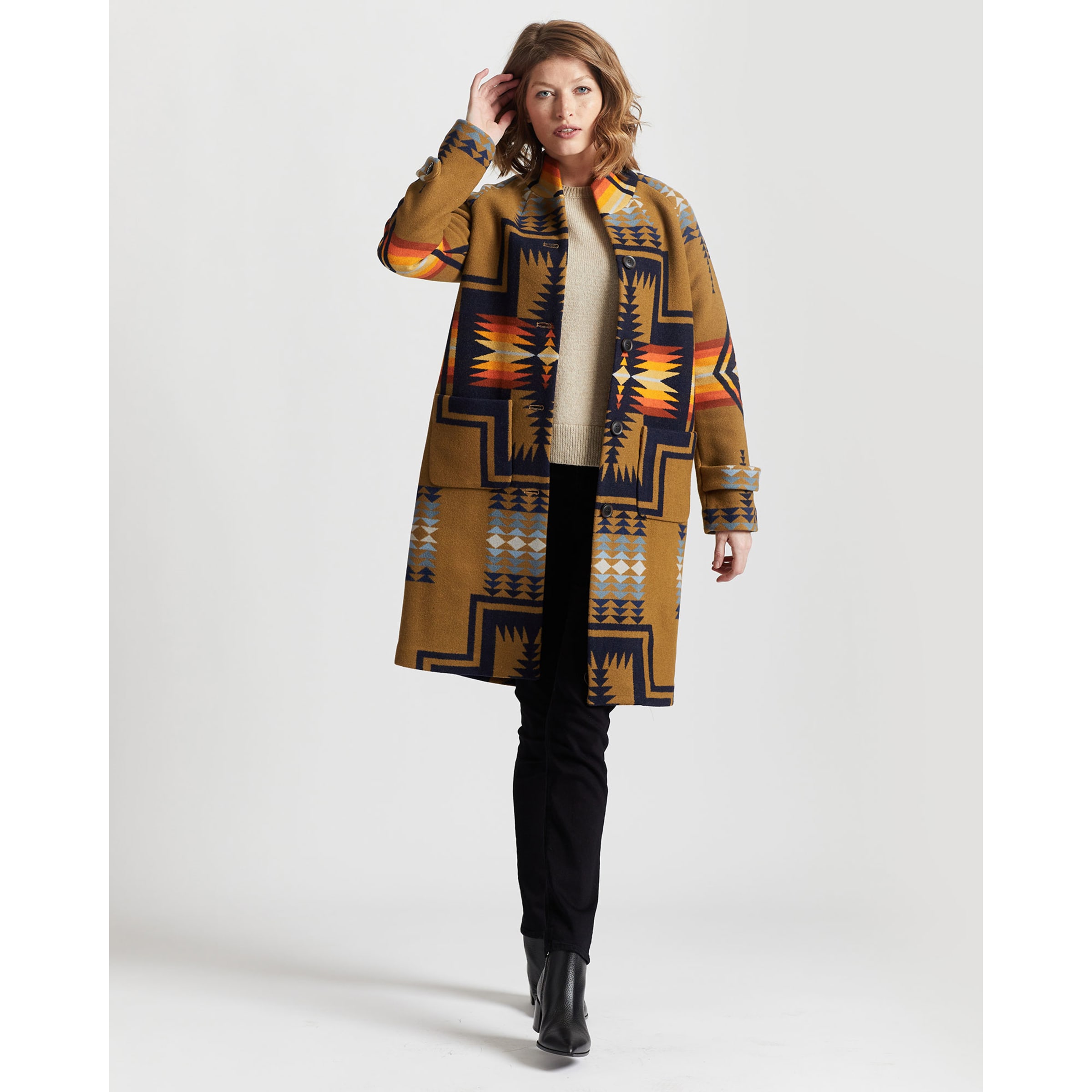 Pendleton indian blanket coat clearance