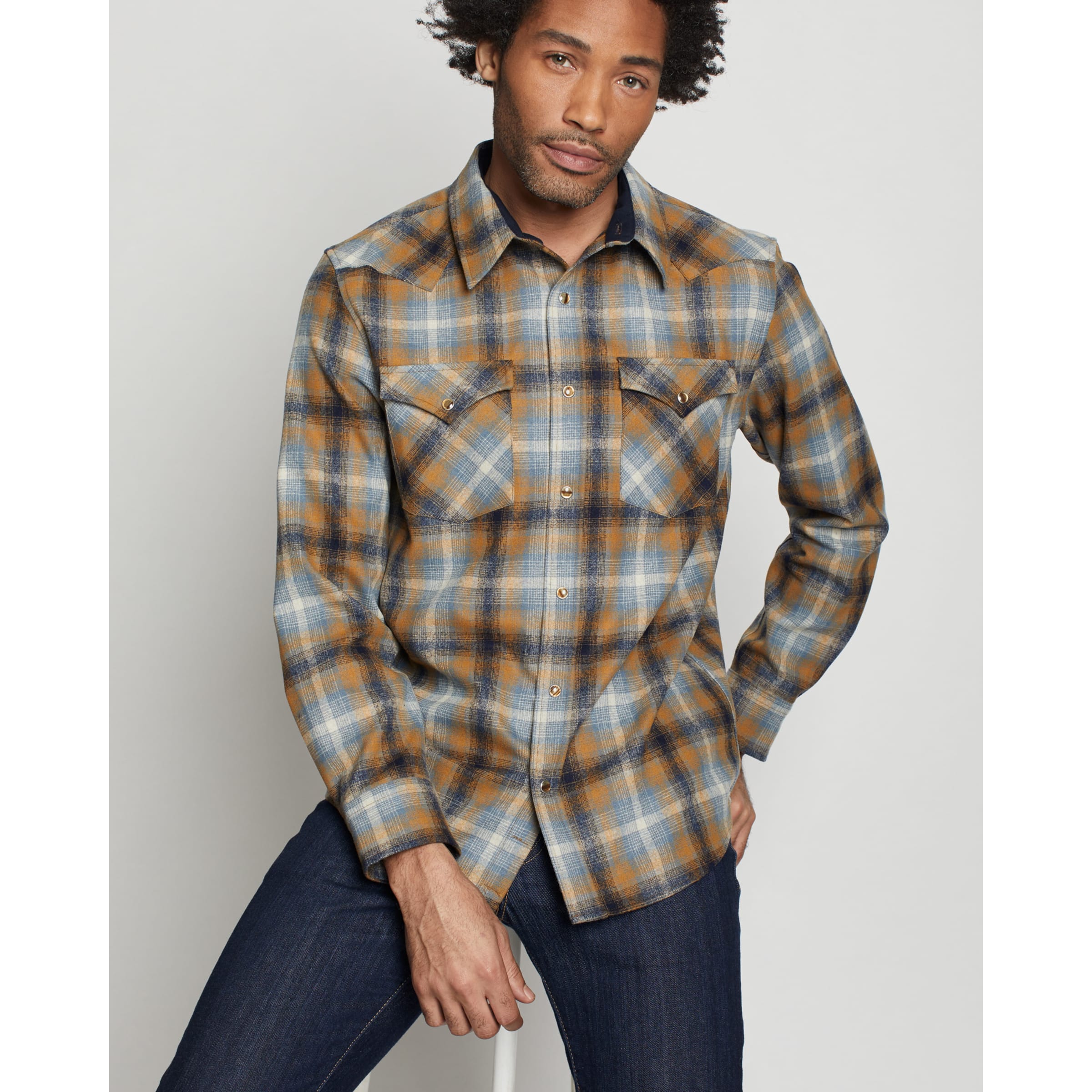 MEN'S PLAID SNAP-FRONT WESTERN CANYON