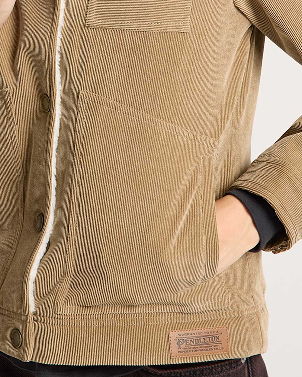 ALTERNATE VIEW OF WOMEN'S WIND RIVER CORDUROY TRUCKER JACKET IN OLD OAK image number 6