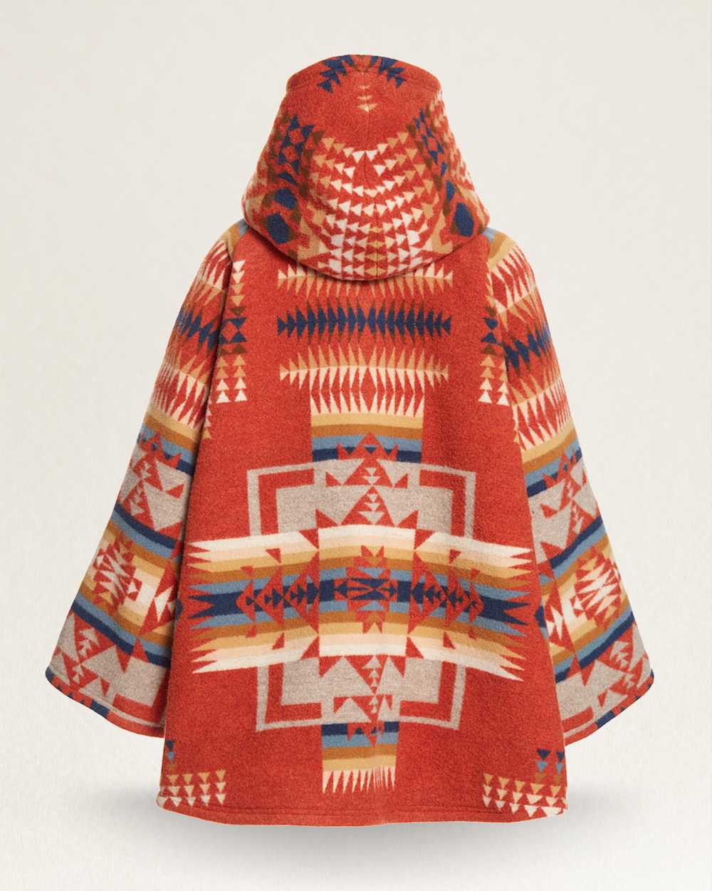 ALTERNATE VIEW OF LINDSEY THORNBURG X PENDLETON BLANKET CLOAK IN CHILI CHIEF JOSEPH image number 2