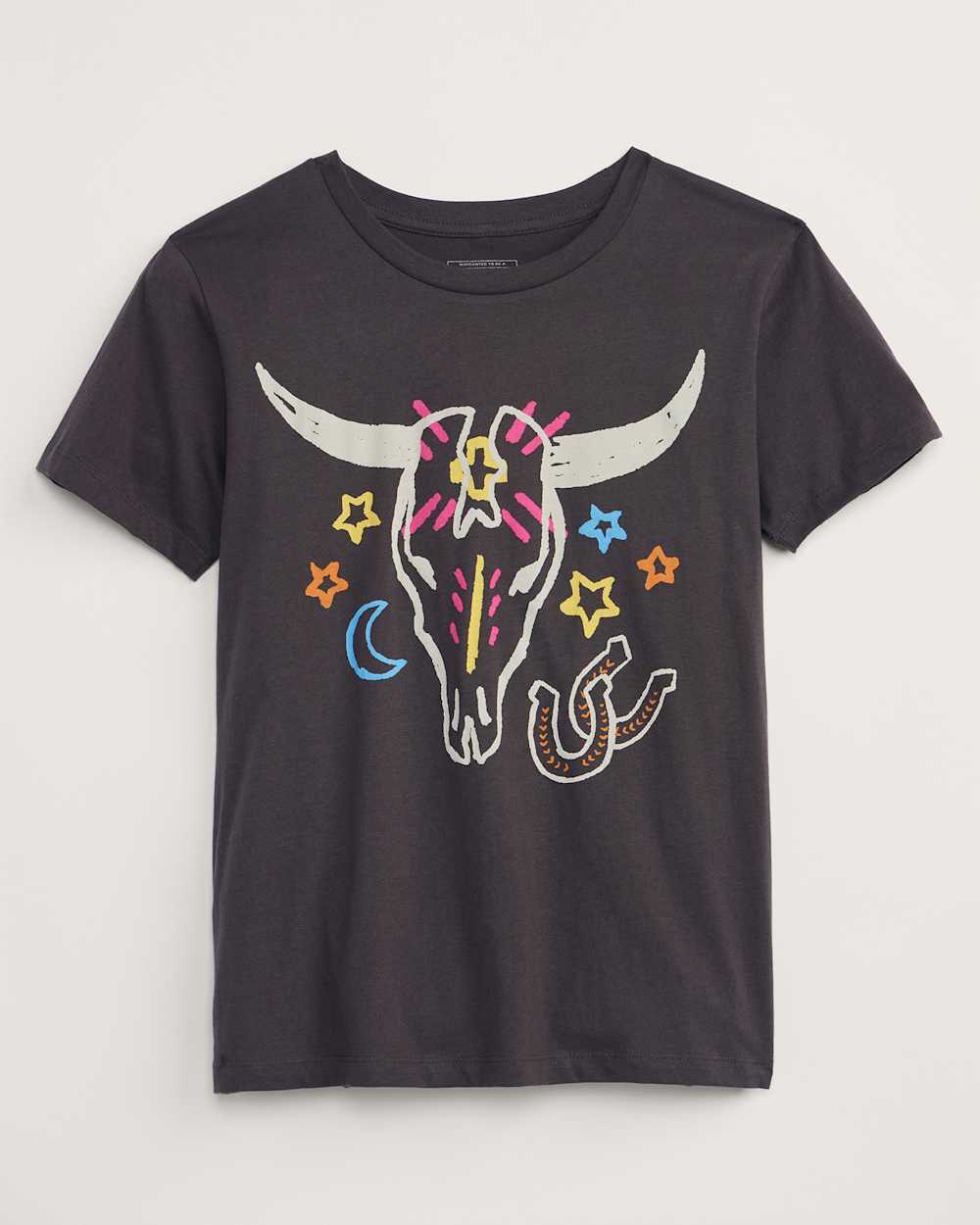 WOMEN'S WESTERN SKULL GRAPHIC TEE IN VINTAGE BLACK image number 1