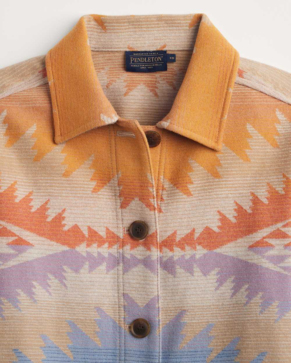 ALTERNATE VIEW OF WOMEN'S SUNSET PASS WOOL COAT IN ORANGE MULTI image number 5