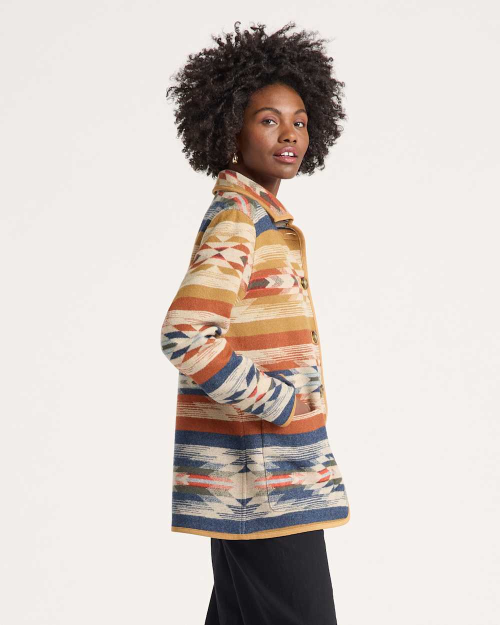 ALTERNATE VIEW OF WYETH FALLS REVERSIBLE WOOL COAT IN TAN MULTI image number 4