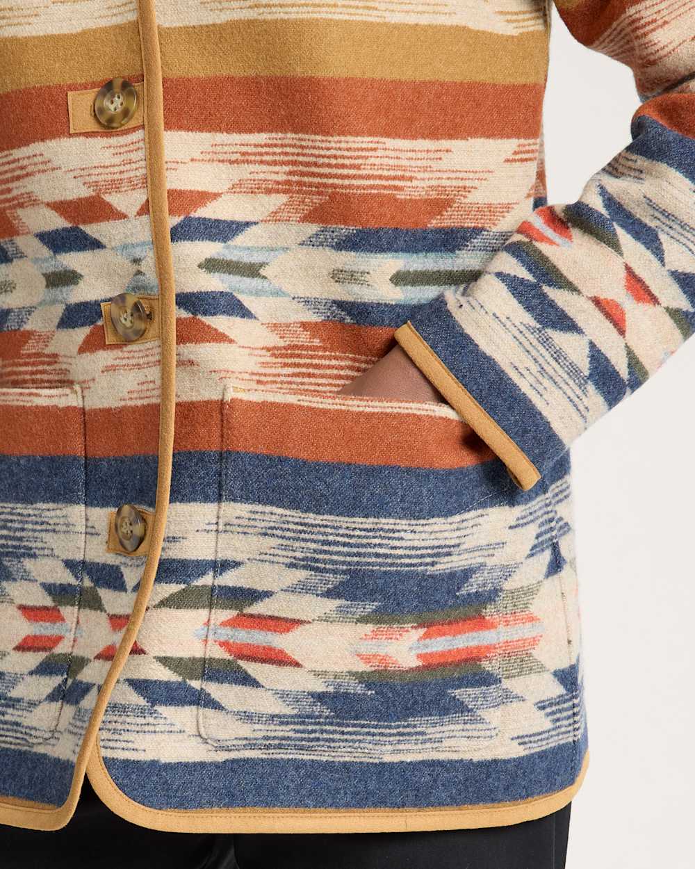 ALTERNATE VIEW OF WYETH FALLS REVERSIBLE WOOL COAT IN TAN MULTI image number 5