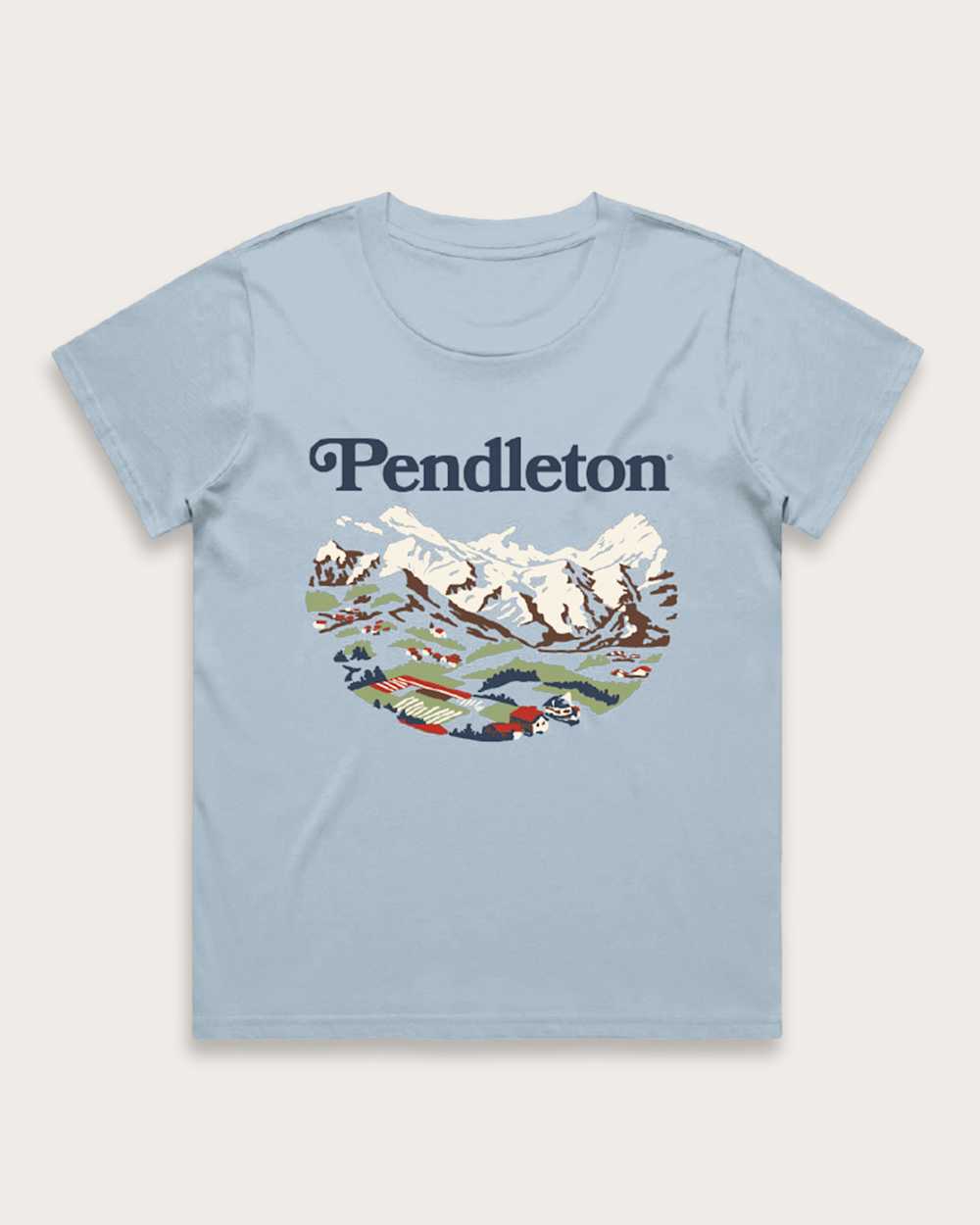 WOMEN'S SKI GRAPHIC TEE IN BLUE FOG image number 1