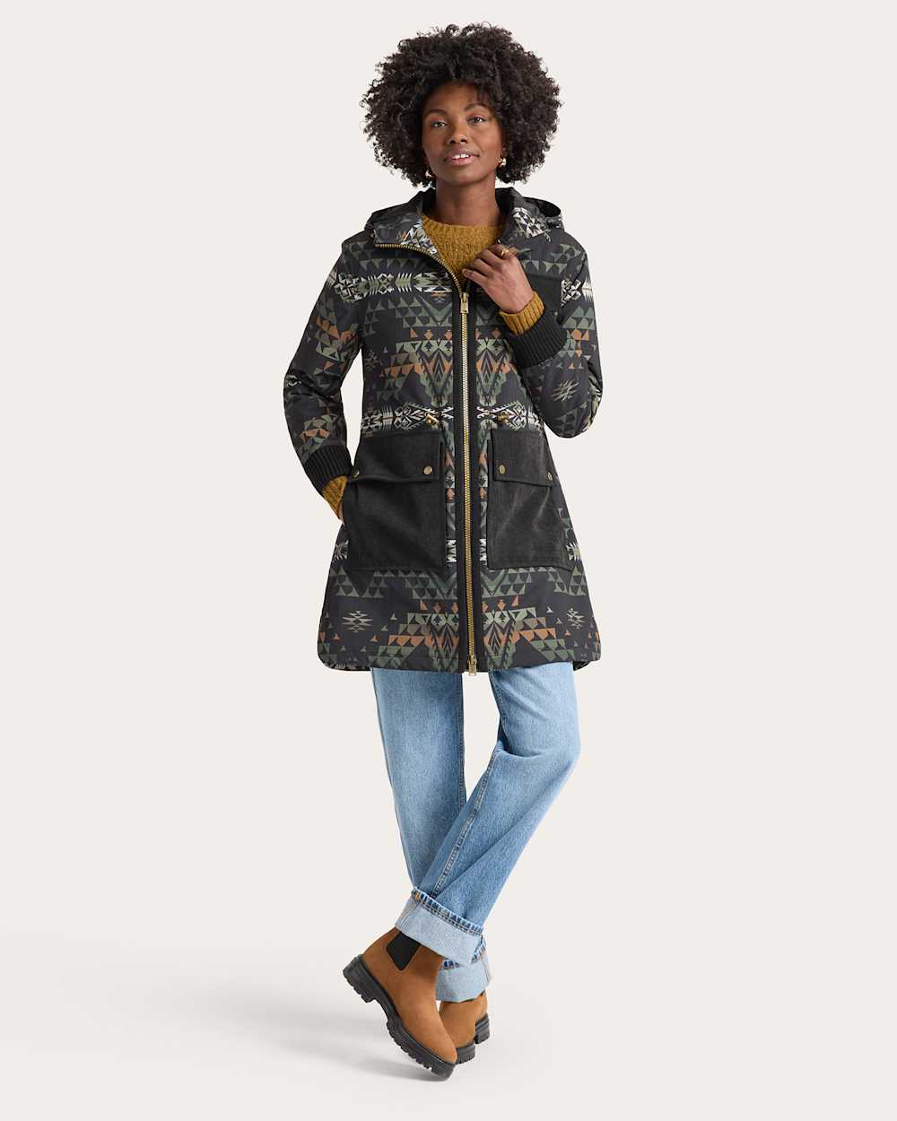 WOMEN'S POWDER RIVER RIPSTOP ANORAK IN BLACK SILVERBARK image number 1