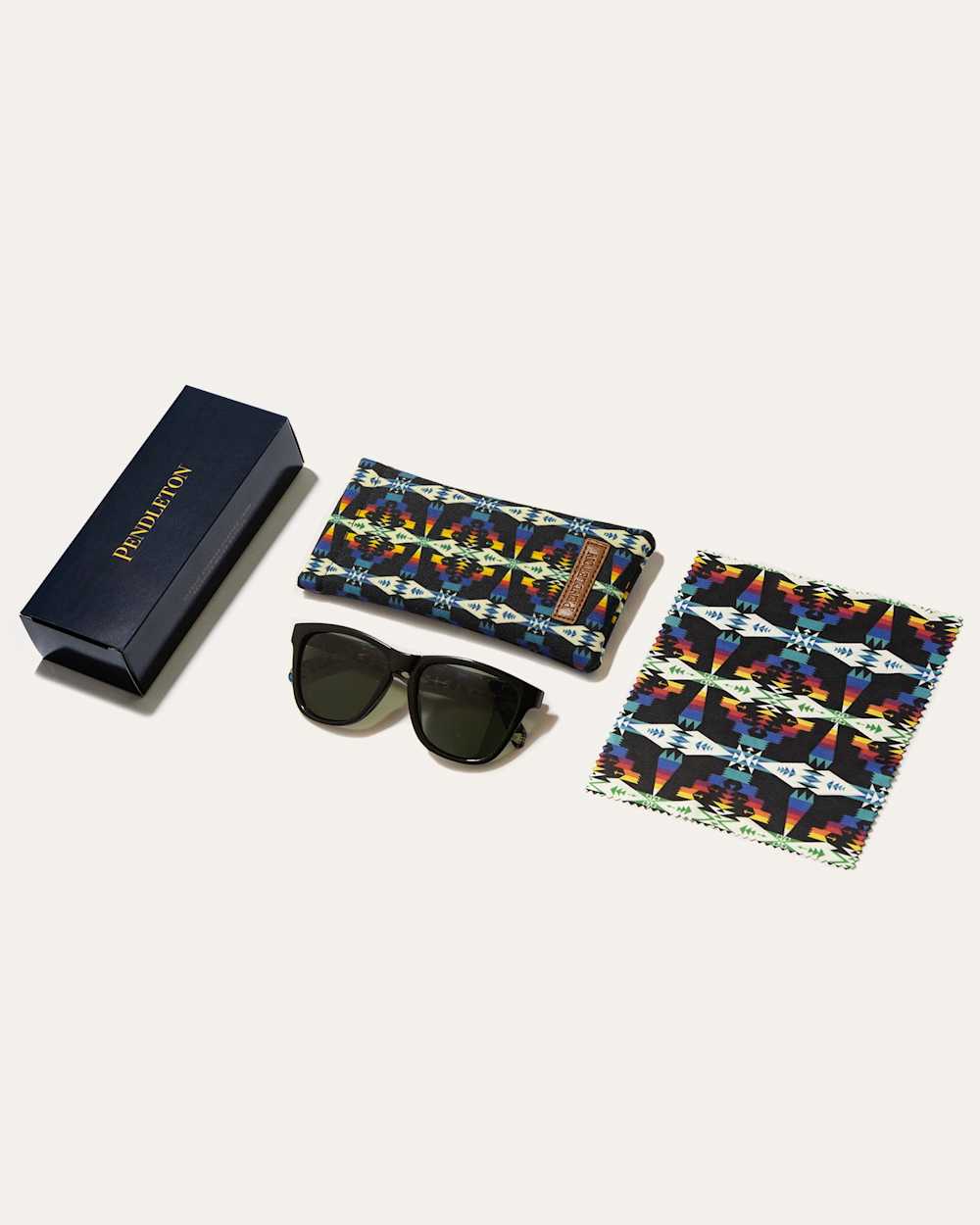 ALTERNATE VIEW OF SHWOOD X PENDLETON KEGON POLARIZED SUNGLASSES IN BLACK/TUCSON image number 2
