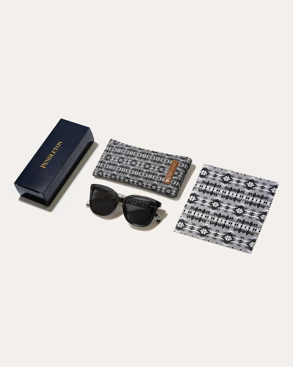 ALTERNATE VIEW OF SHWOOD X PENDLETON RYLAHN POLARIZED SUNGLASSES IN GREY CRYSTAL/PAPAGO image number 2