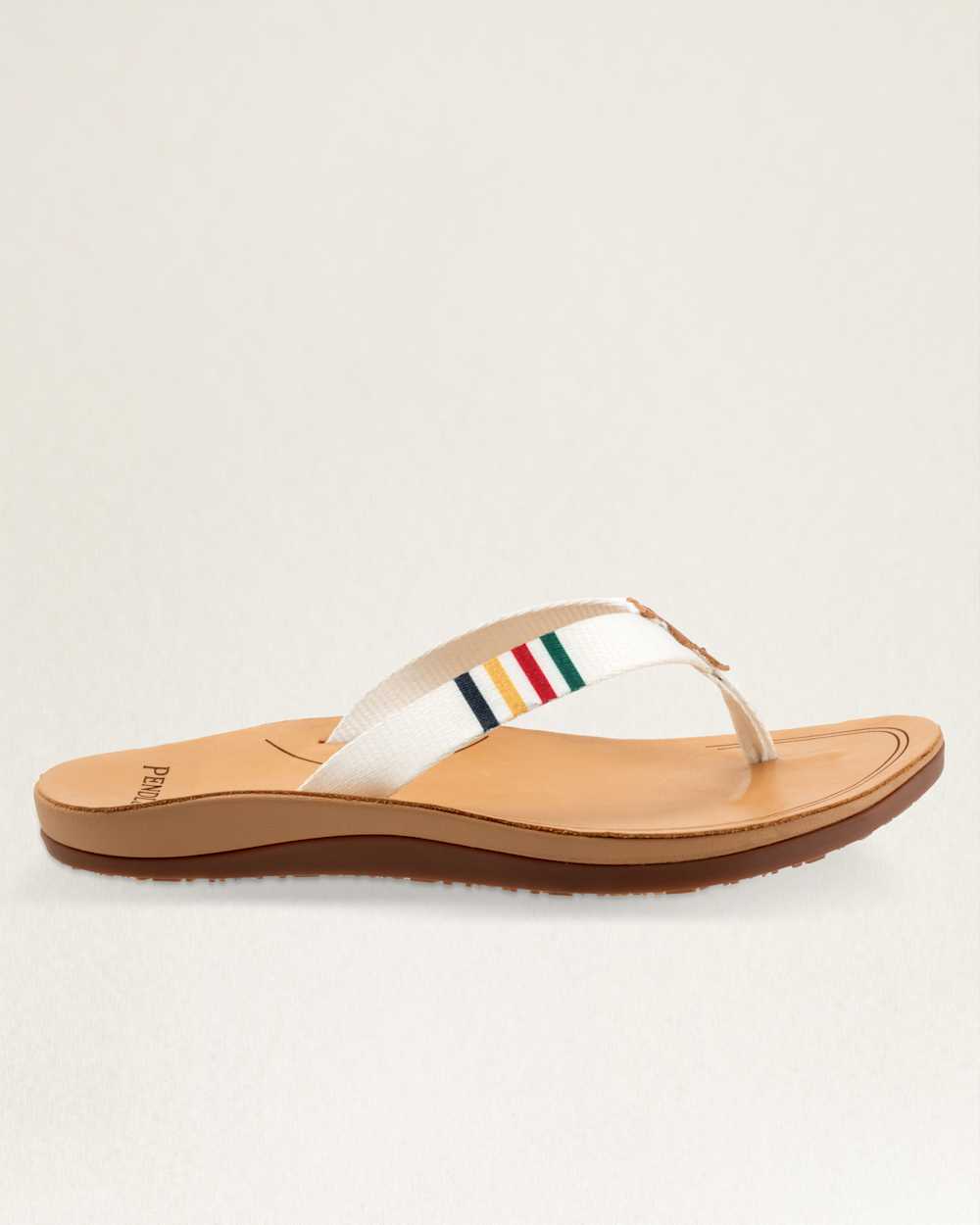 ALTERNATE VIEW OF WOMEN'S NATIONAL PARK FLIP FLOPS IN GLACIER PARK WHITE image number 2