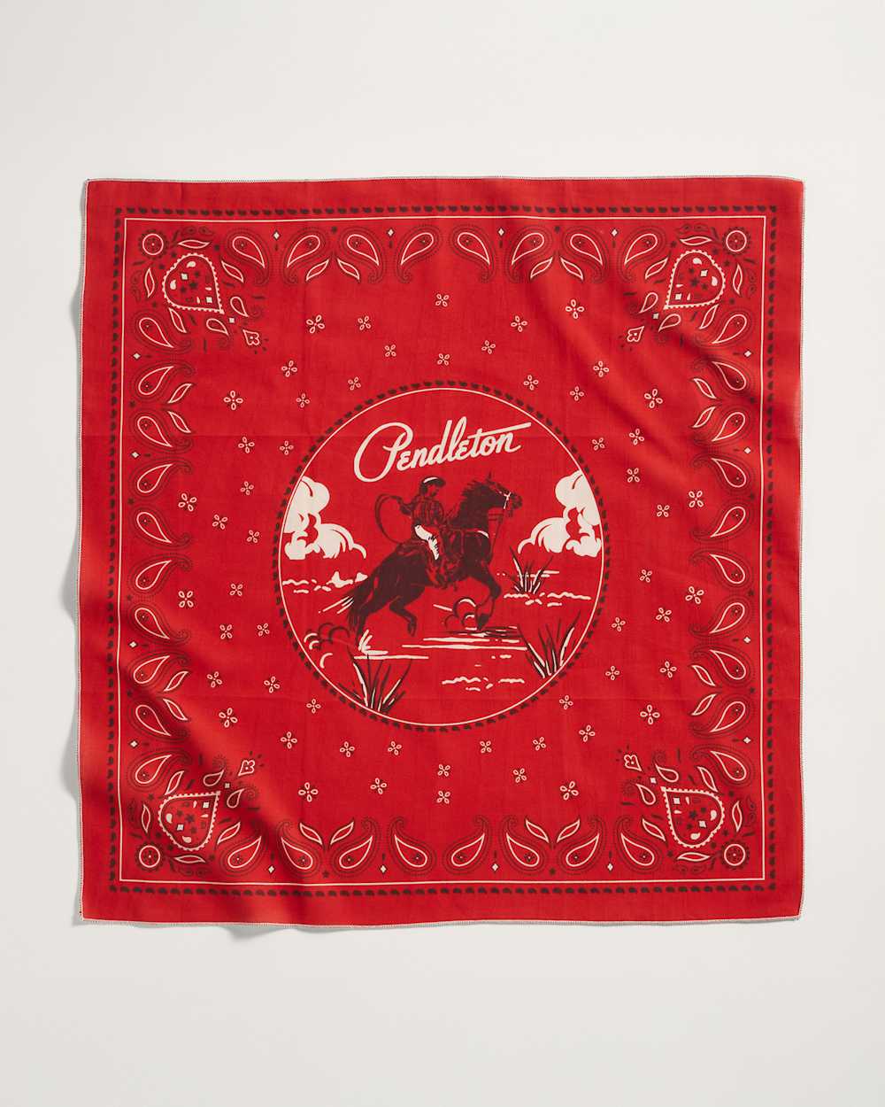 ALTERNATE VIEW OF COWBOY 3-PACK BANDANA IN RED/BLUE/GREEN image number 2
