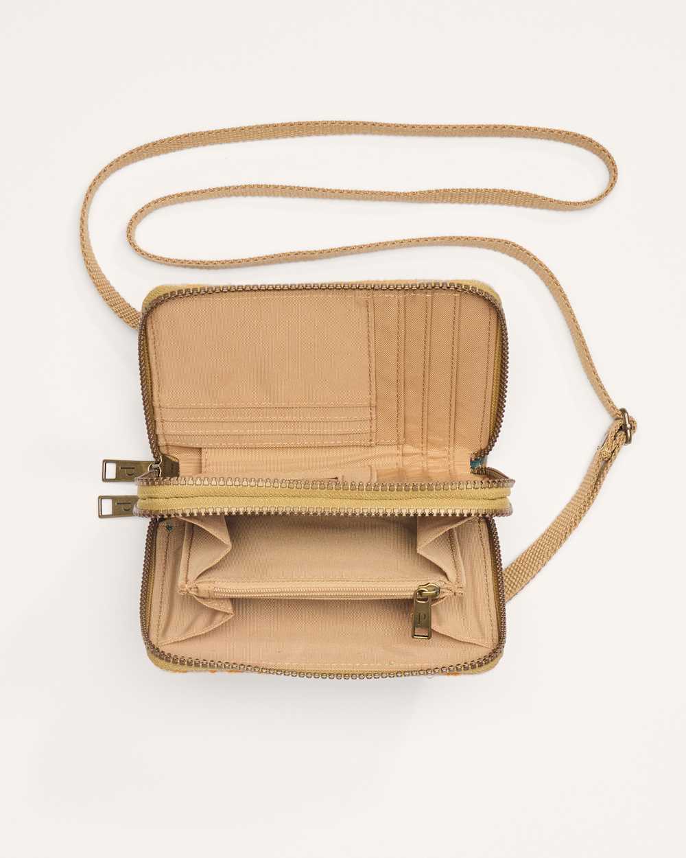 ALTERNATE VIEW OF HARDING CROSSBODY ORGANIZER IN TURQUOISE image number 4
