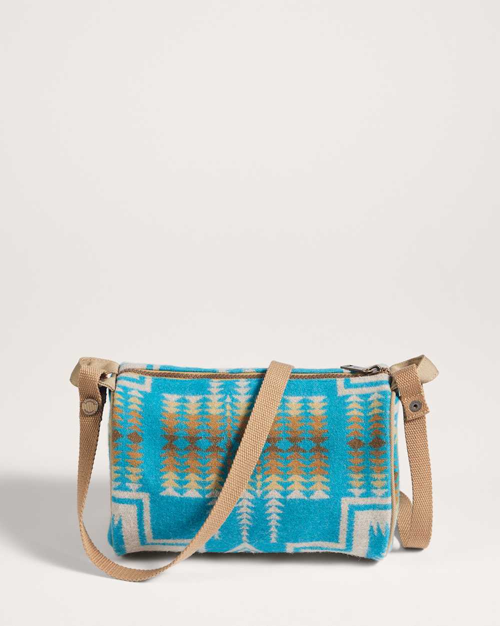 ALTERNATE VIEW OF HARDING BARREL BAG IN TURQUOISE image number 2