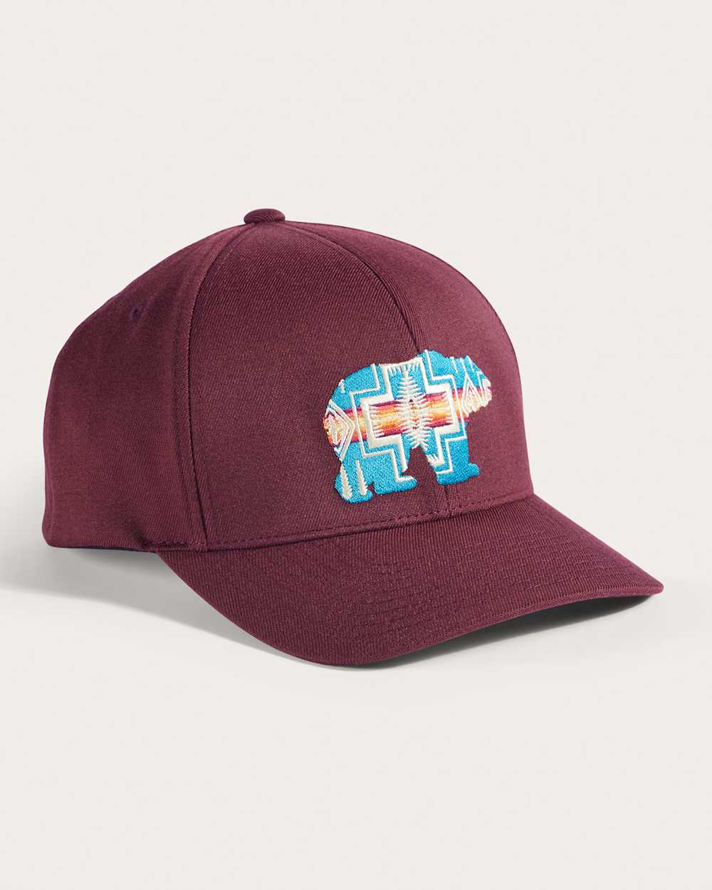 EMBROIDERED HAT IN MAROON BEAR image number 1