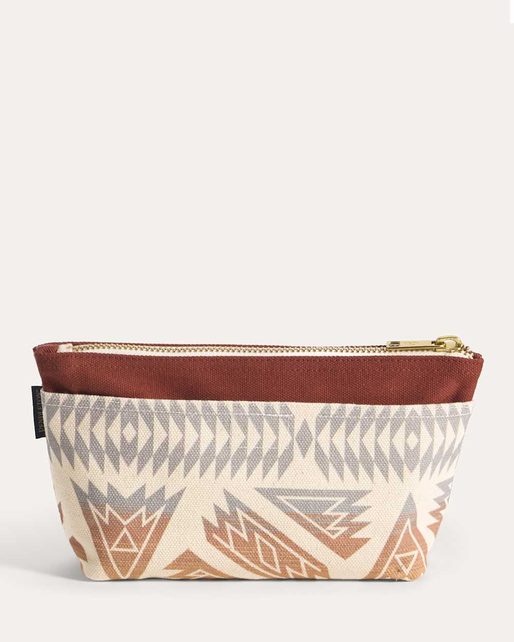 ALTERNATE VIEW OF ASTORIA CANVAS ZIP POUCH IN BRICK PONDEROSA image number 2