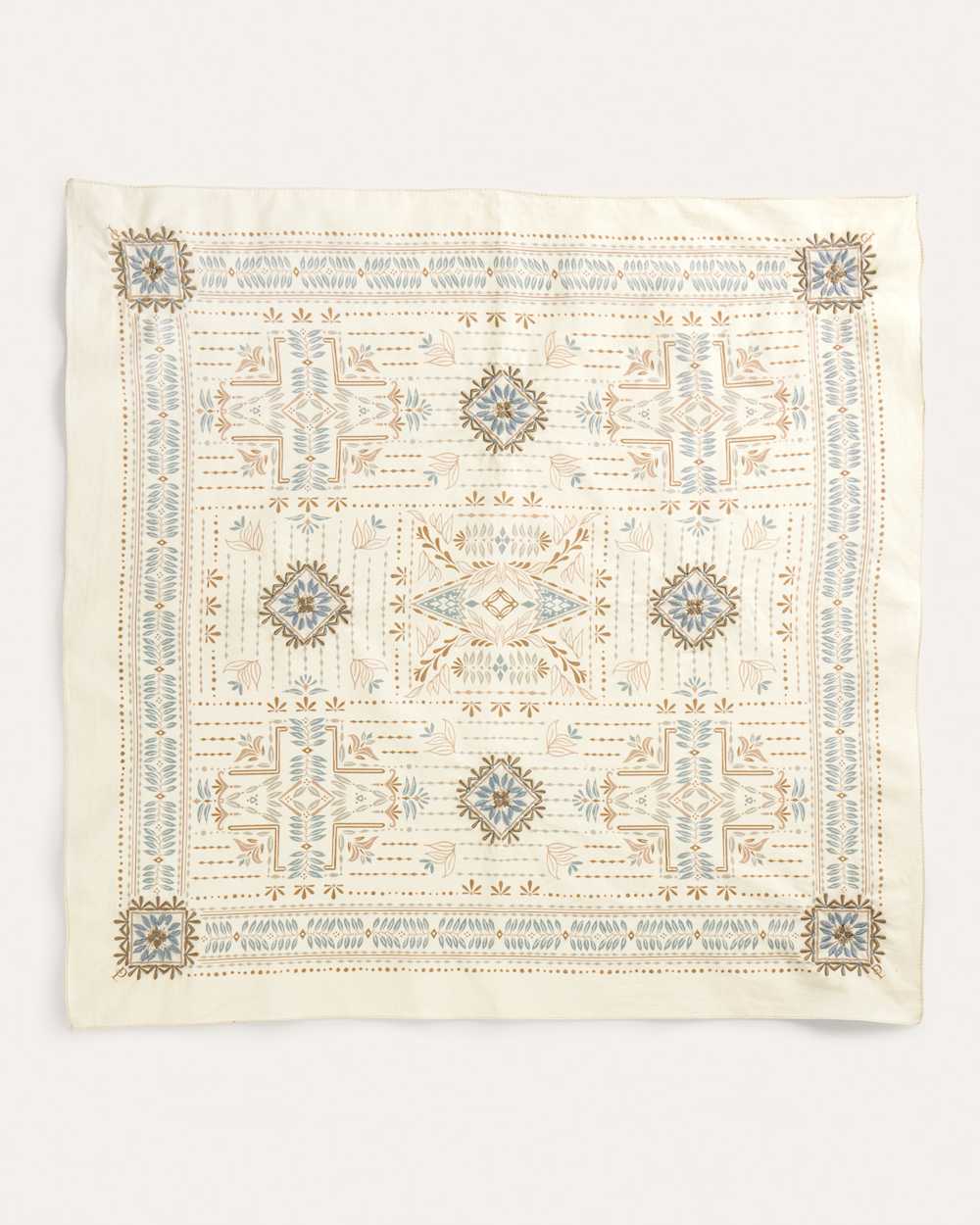 ALTERNATE VIEW OF LAUREL GROVE EMBROIDERED BANDANA IN IVORY image number 2