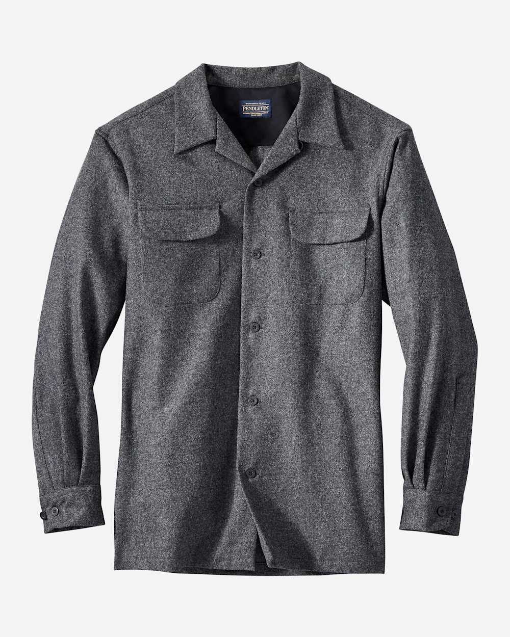MEN'S BOARD SHIRT IN OXFORD GREY MIX SOLID image number 6