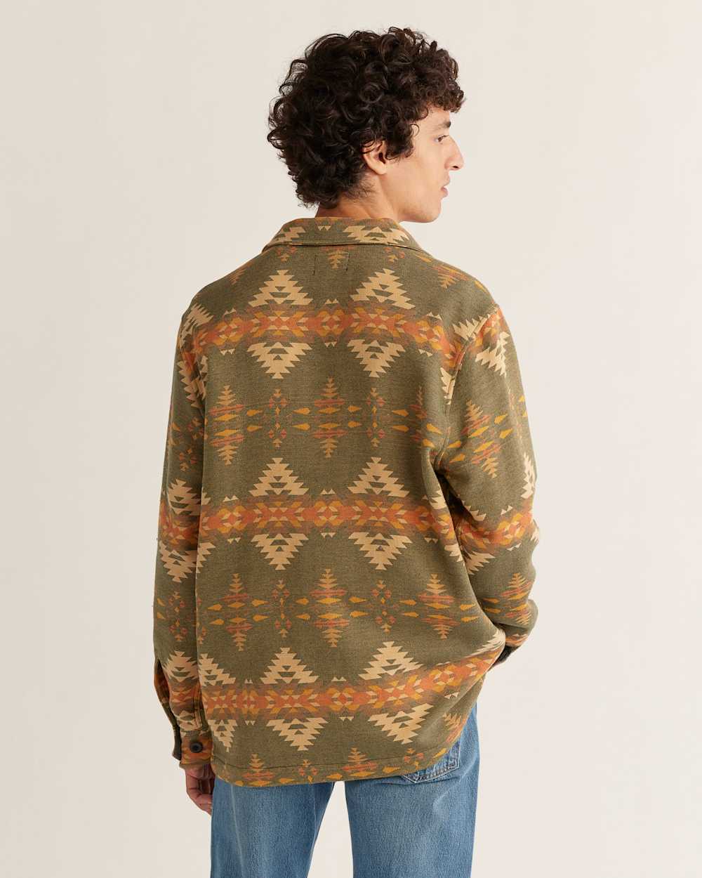 ALTERNATE VIEW OF MEN'S RIFT COTTON OVERSHIRT IN SAGE RANCHO ARROYO image number 3