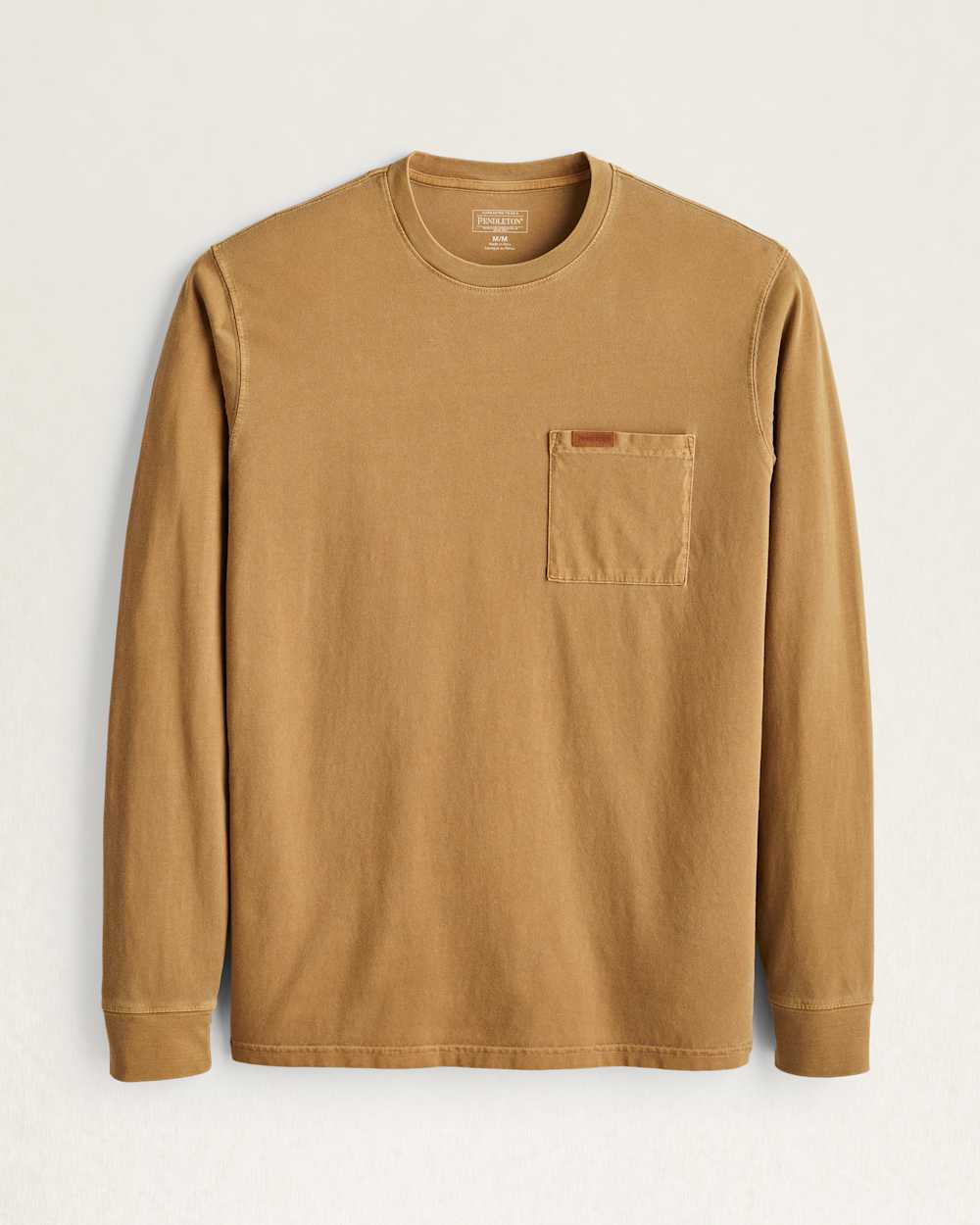 MEN'S LONG-SLEEVE DESCHUTES POCKET TEE IN GOLD image number 1
