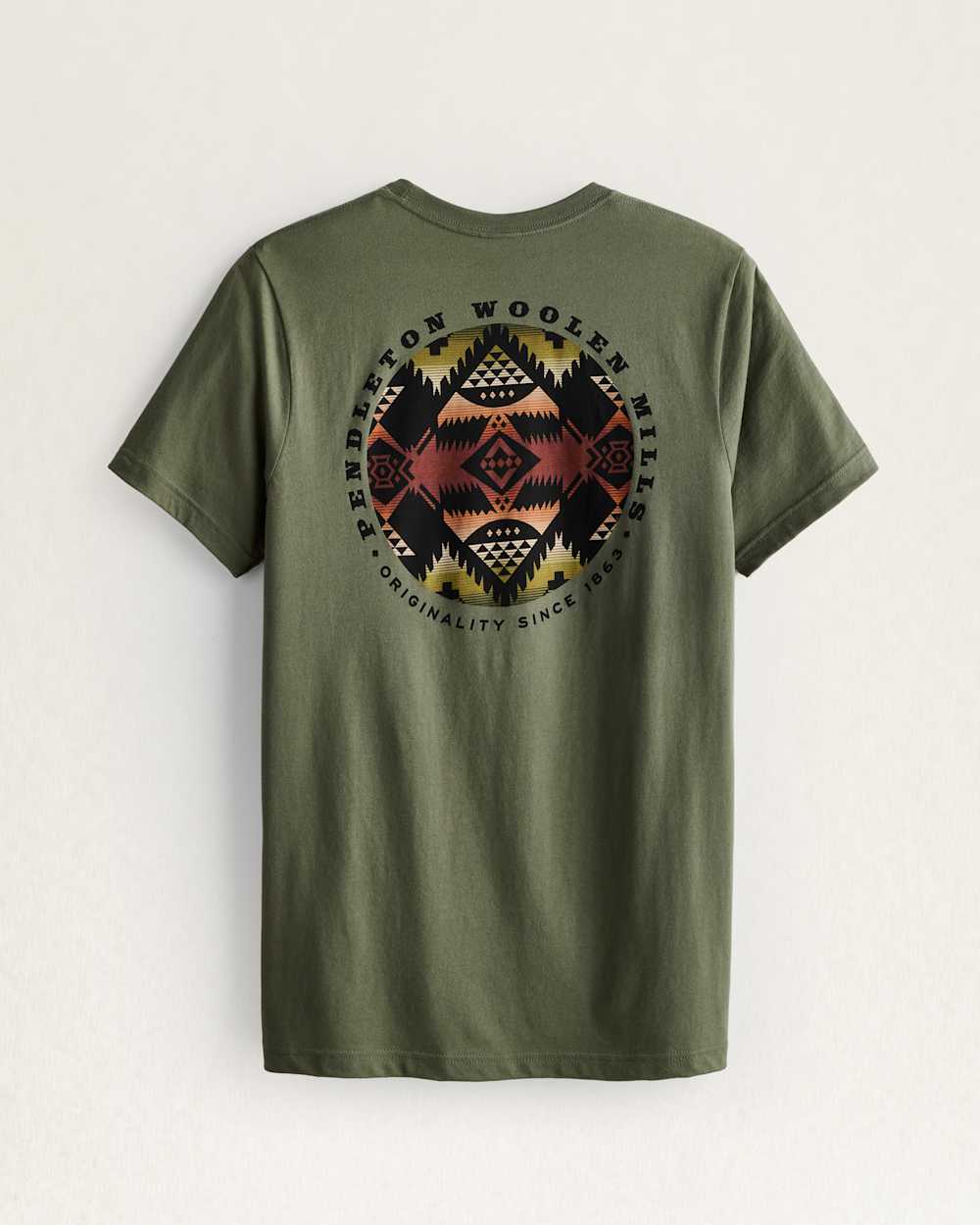 ALTERNATE VIEW OF MEN'S NEHALEM CIRCLE GRAPHIC TEE IN MILITARY GREEN/MULTI image number 2