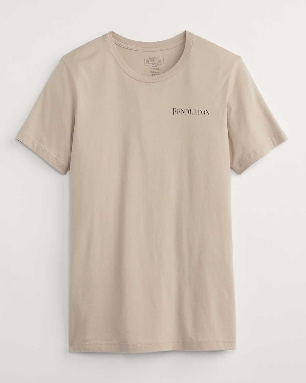 ALTERNATE VIEW OF MEN'S ICON LOGO GRAPHIC TEE IN TAN/MULTI image number 2
