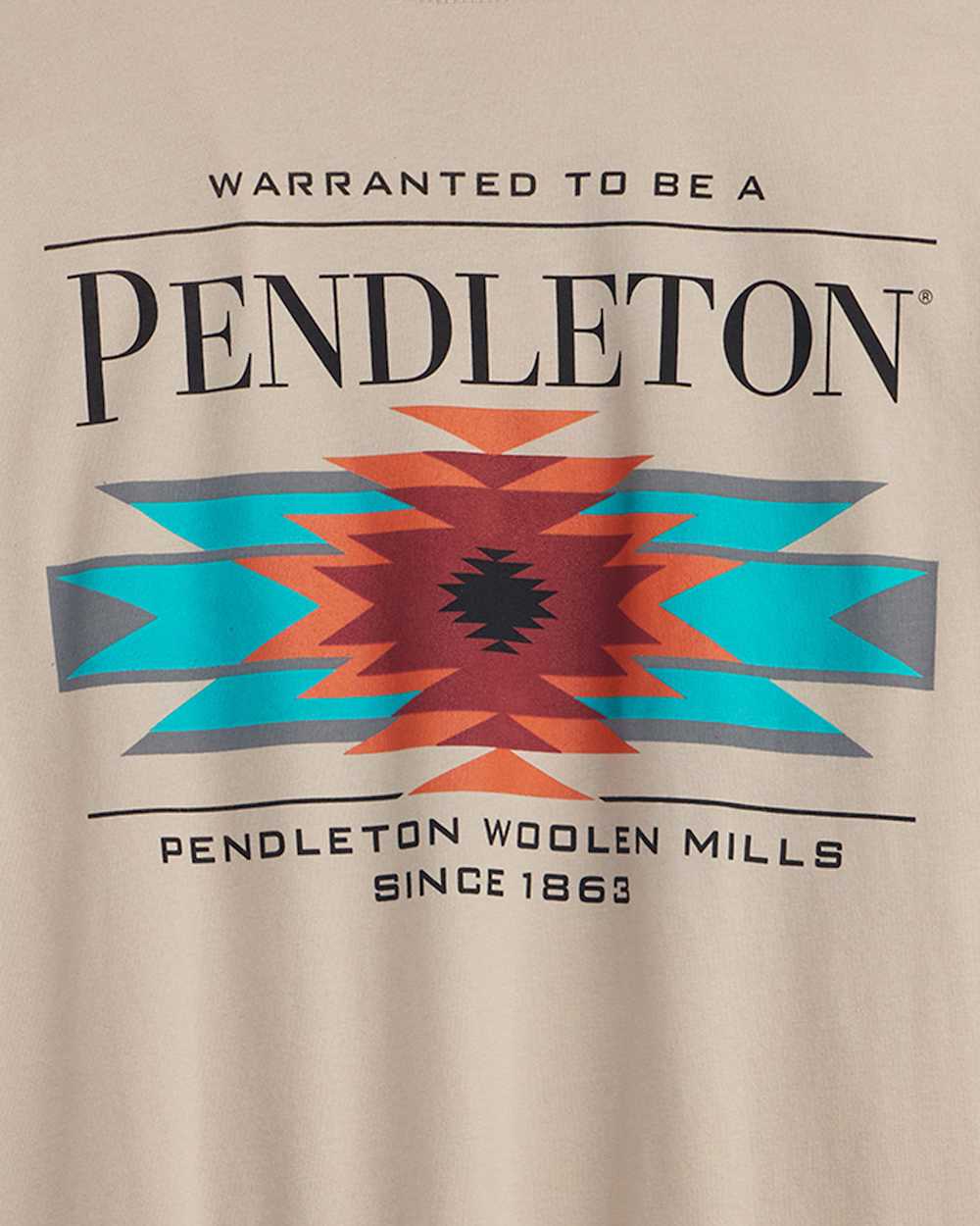 ALTERNATE VIEW OF MEN'S ICON LOGO GRAPHIC TEE IN TAN/MULTI image number 3