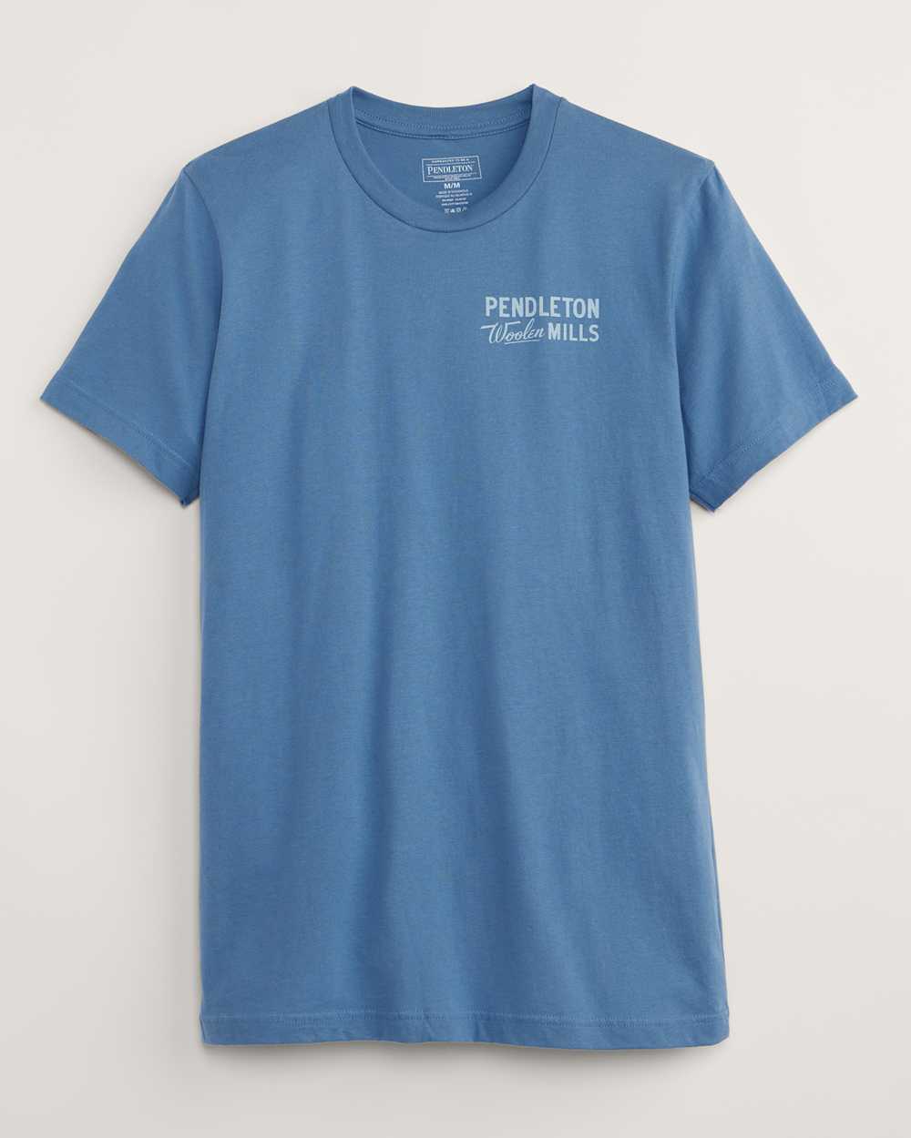 ALTERNATE VIEW OF MEN'S LOGO GRAPHIC TEE IN STEEL/LIGHT BLUE image number 2
