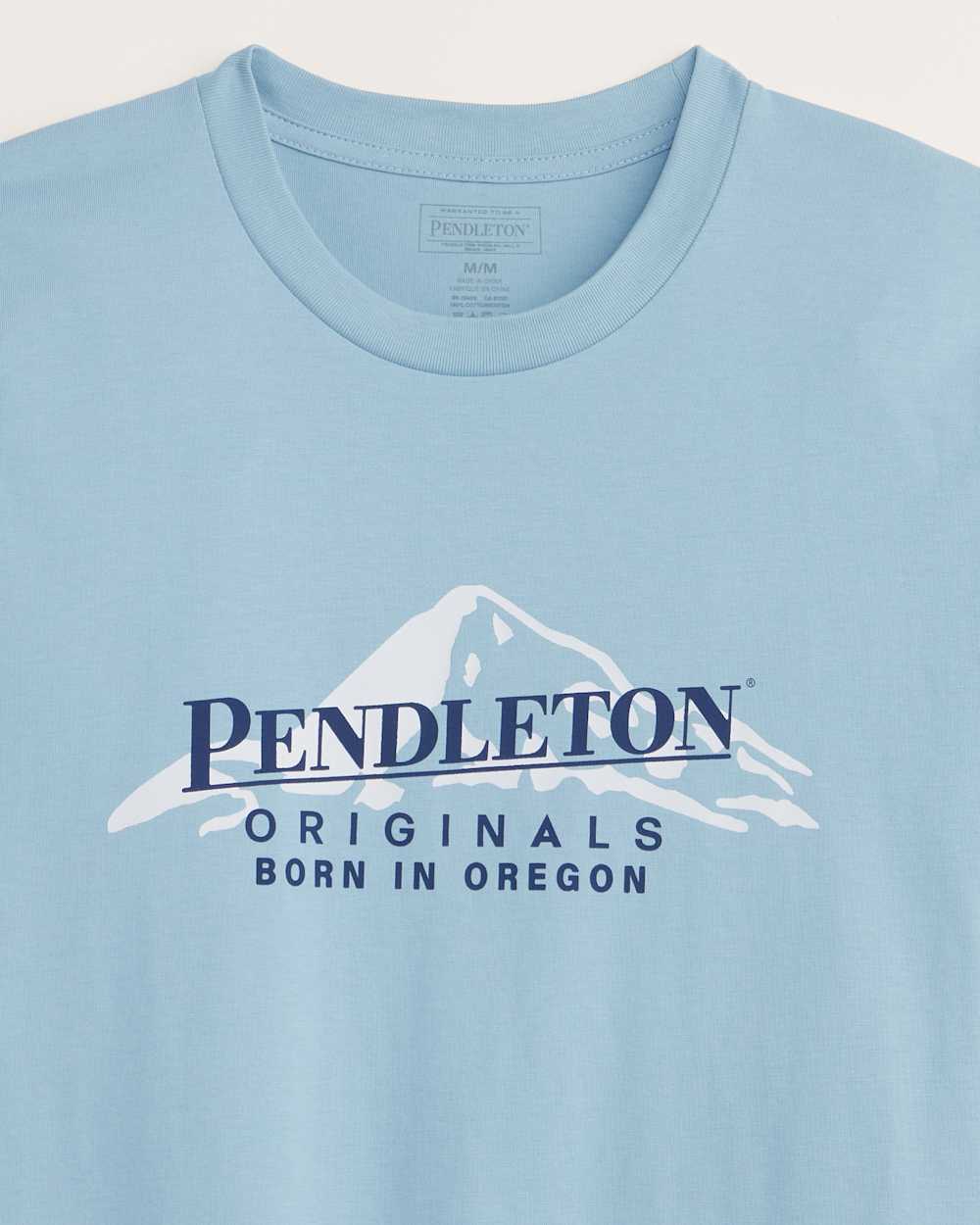 ALTERNATE VIEW OF MEN'S BORN IN OREGON GRAPHIC TEE IN PALE BLUE/NAVY image number 2